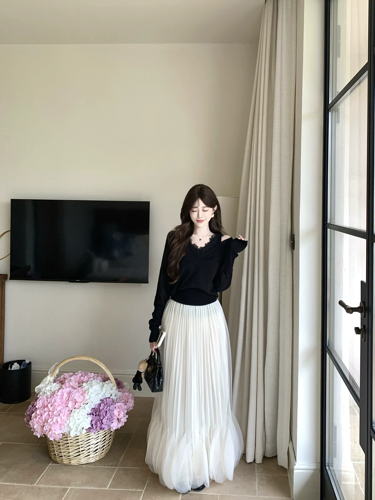 ソフトシャドウ レースニット 商品写真 4