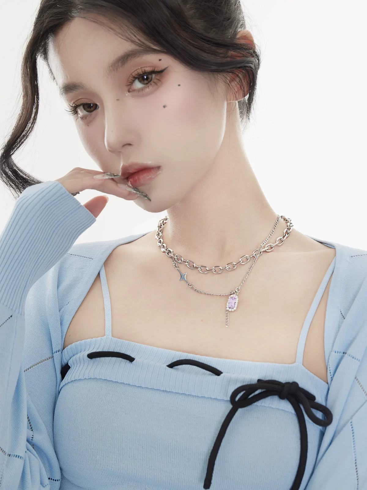 パープルビジュー ネックレス 商品写真 2