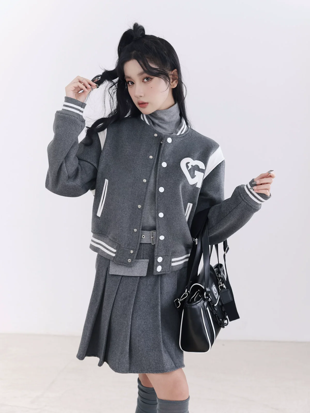 アシンメトリープリーツ スカート 商品写真 1