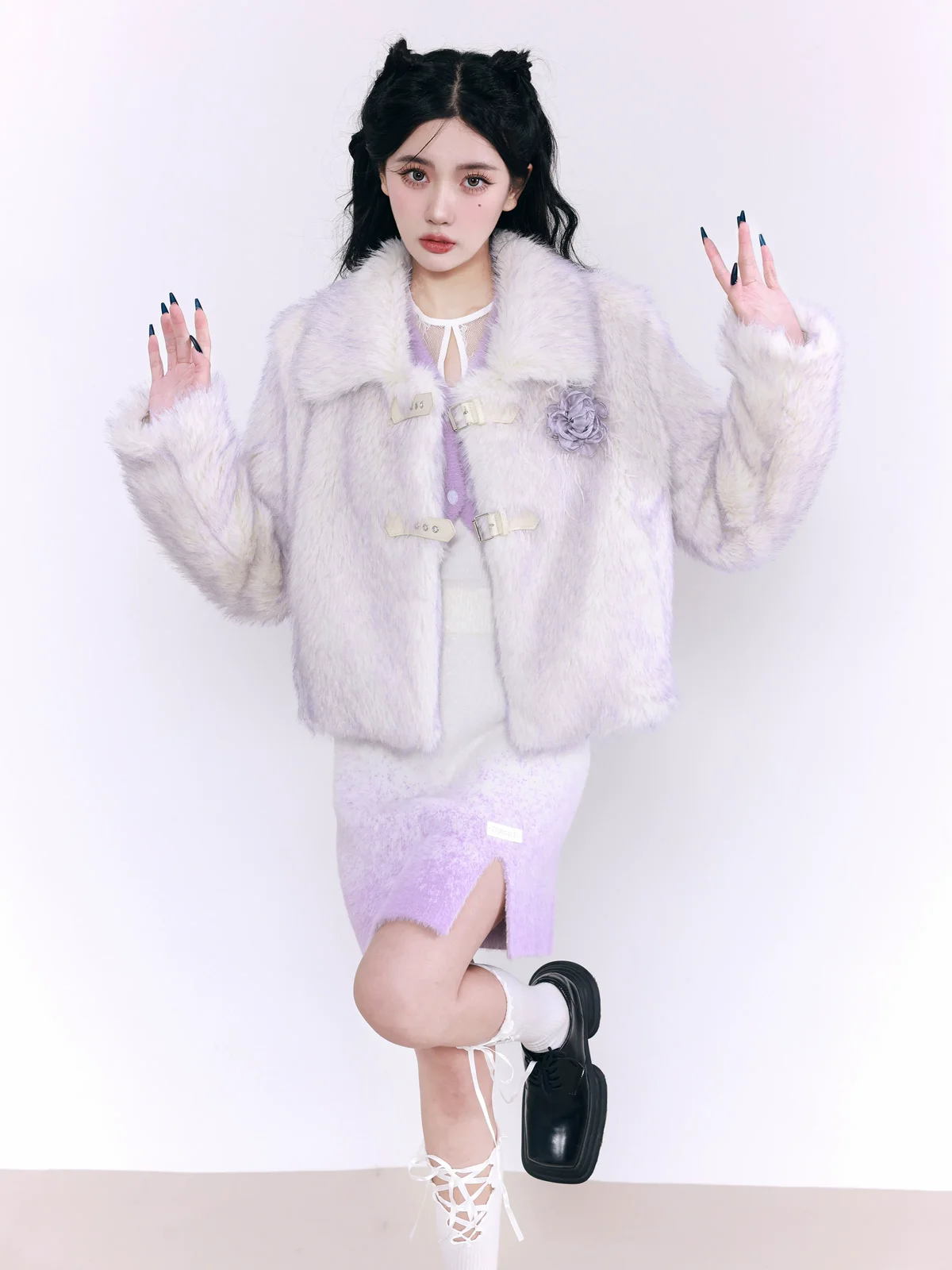 ソフトパープル ファータッチジャケット 商品写真 1