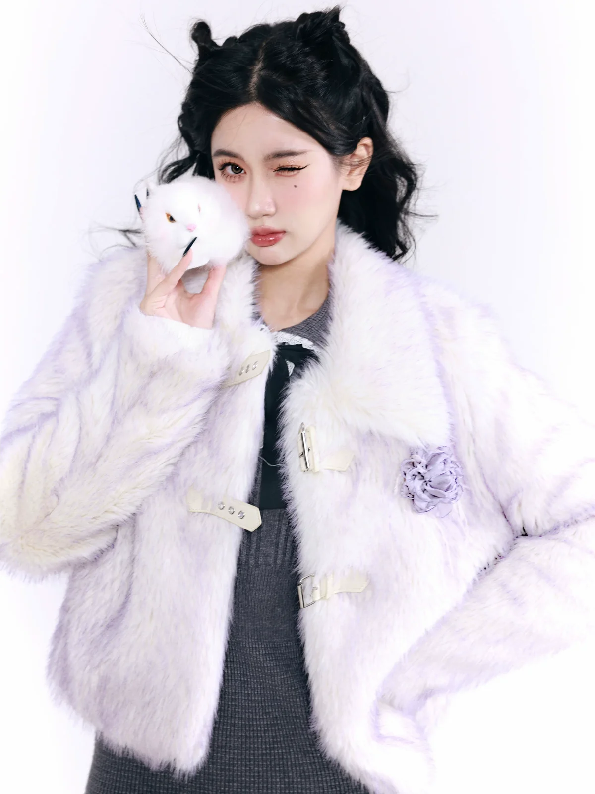 ソフトパープル ファータッチジャケット 商品写真 4