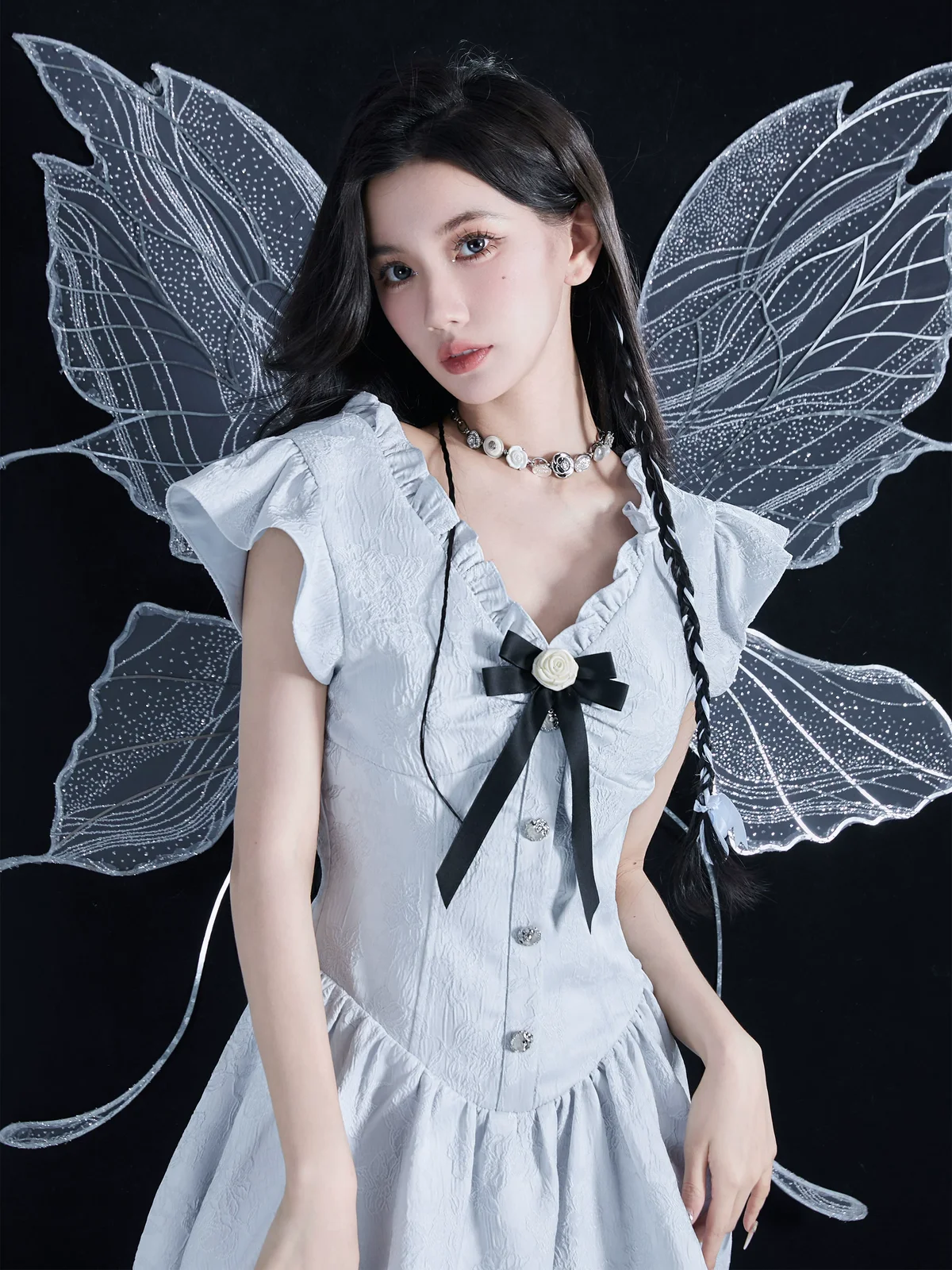 ブルーフリル ミニワンピース 商品写真 4