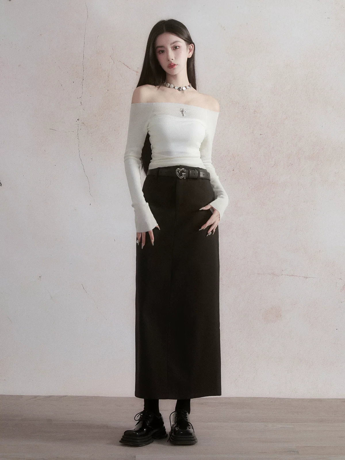 クラシック ストレートロングスカート 商品写真 1