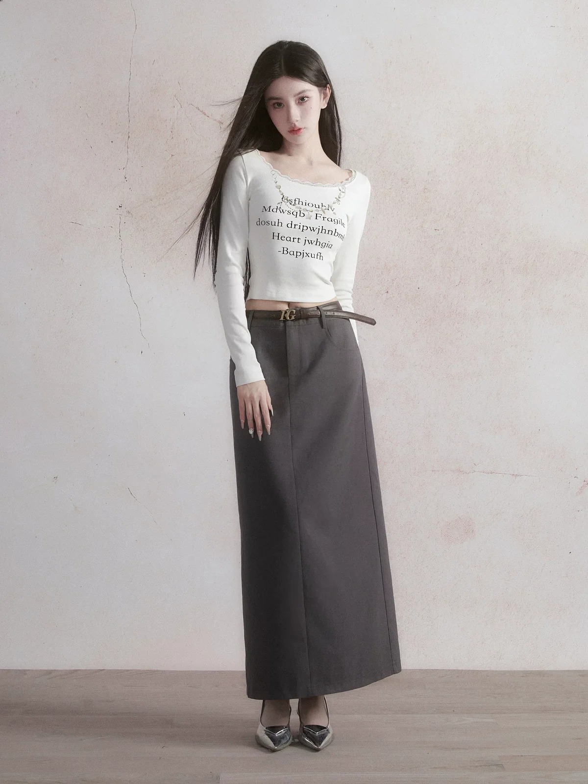 クラシック ストレートロングスカート 商品写真 3
