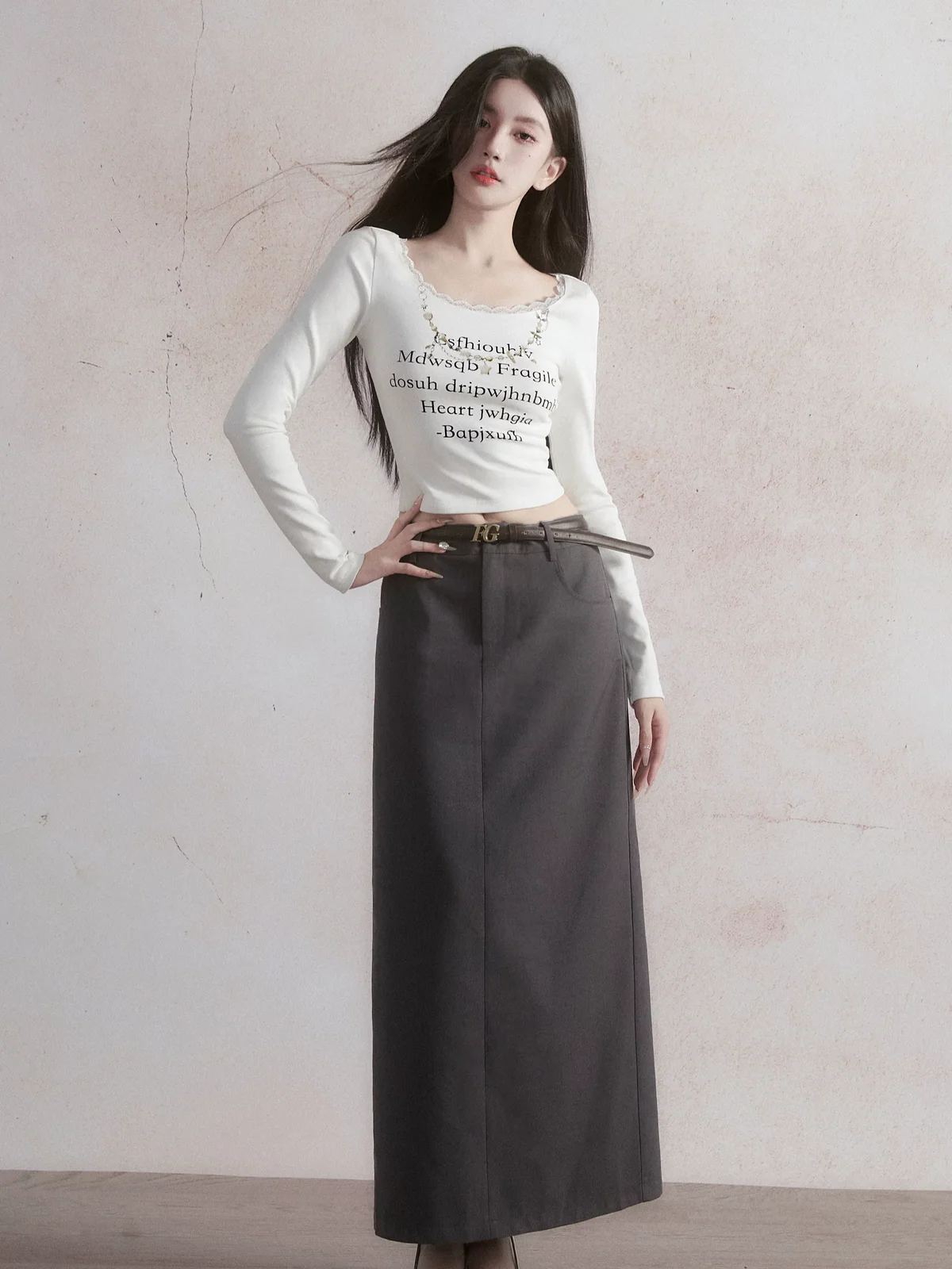 クラシック ストレートロングスカート 商品写真 4