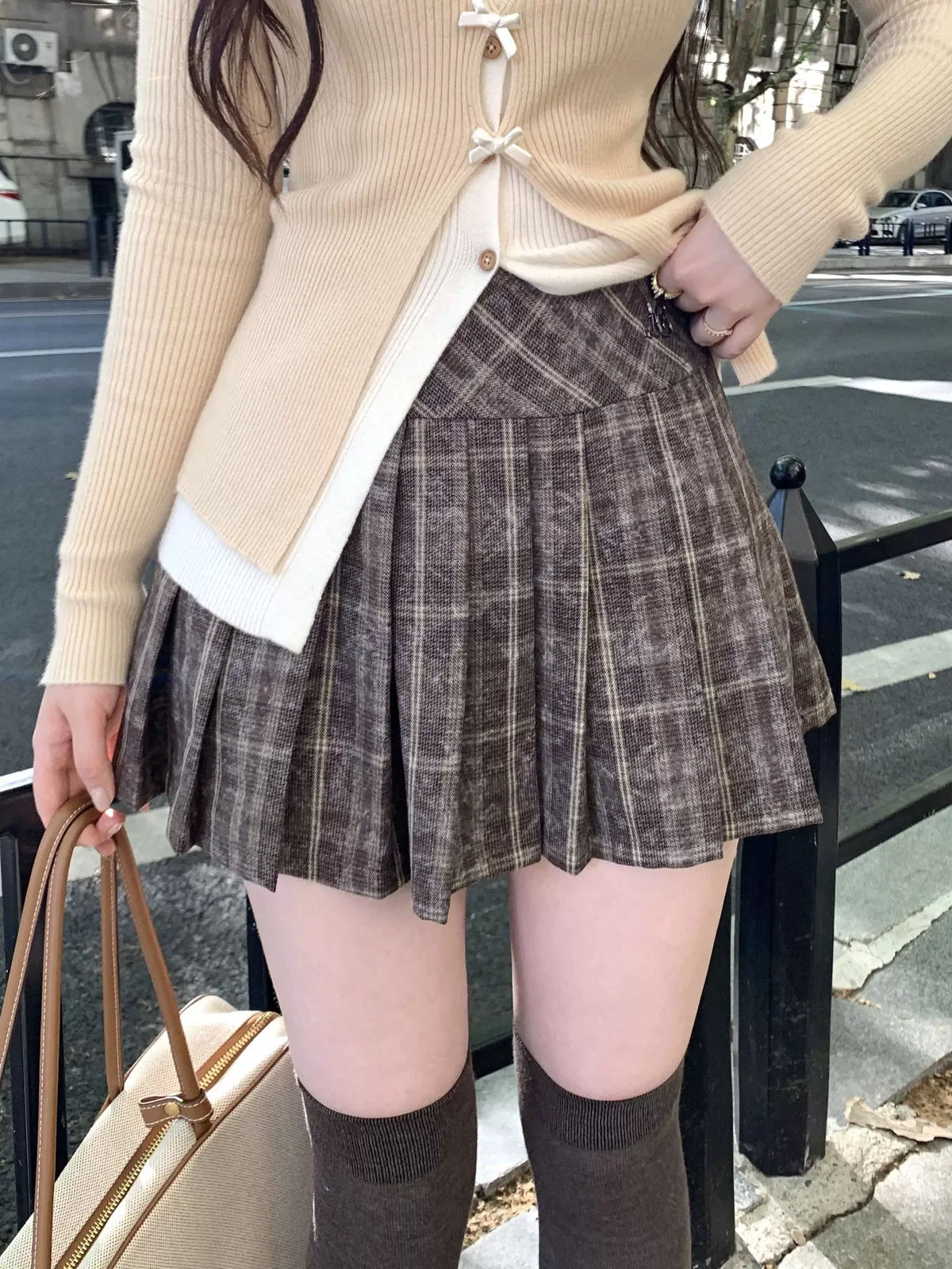 ベラチェック プリーツスカート 商品写真 1