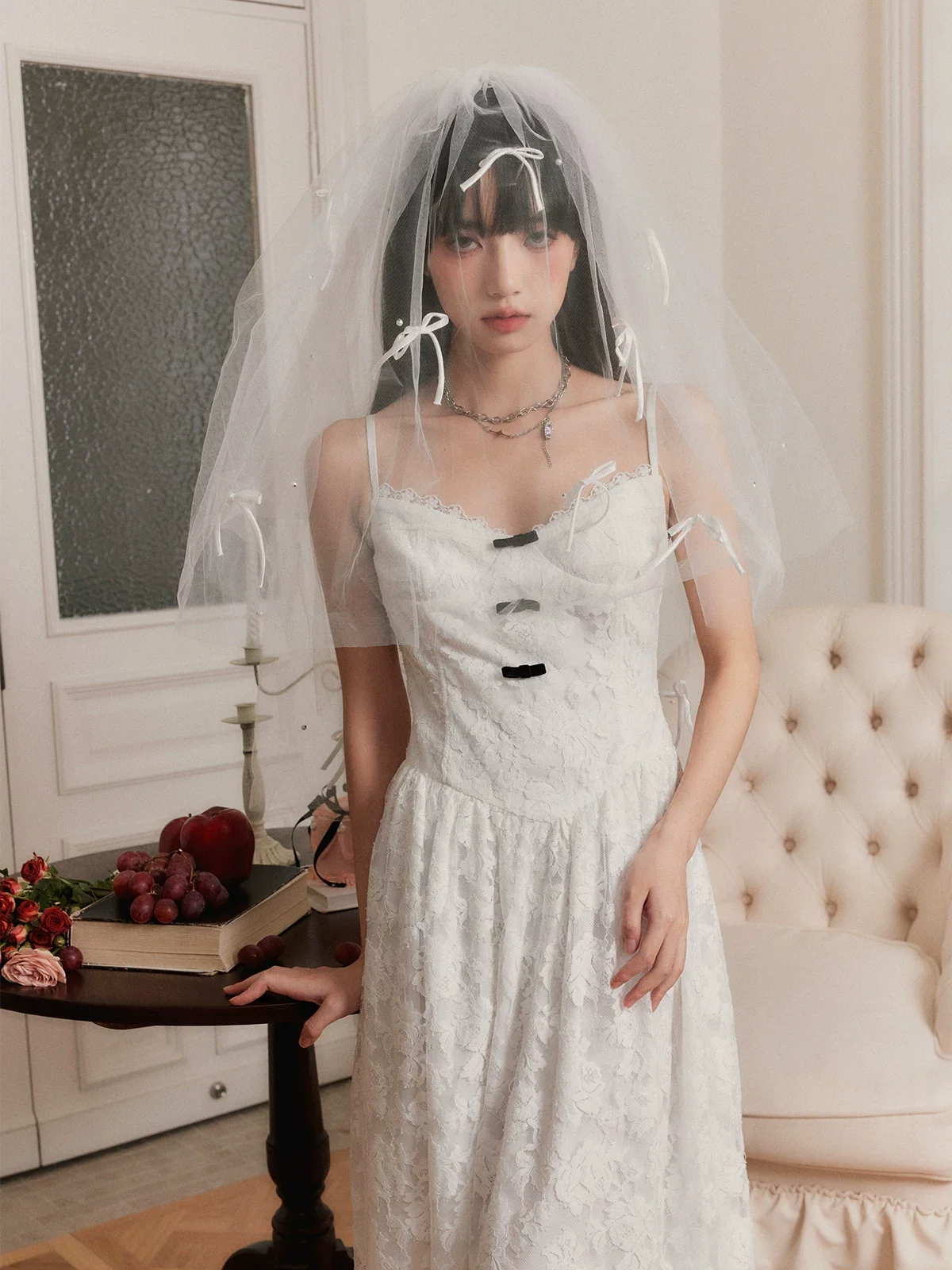 ヴィンテージレース ロングドレス 商品写真 3