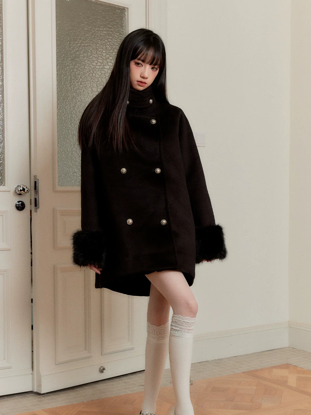 クラシックケープ ダブルボタンコート 商品写真 2