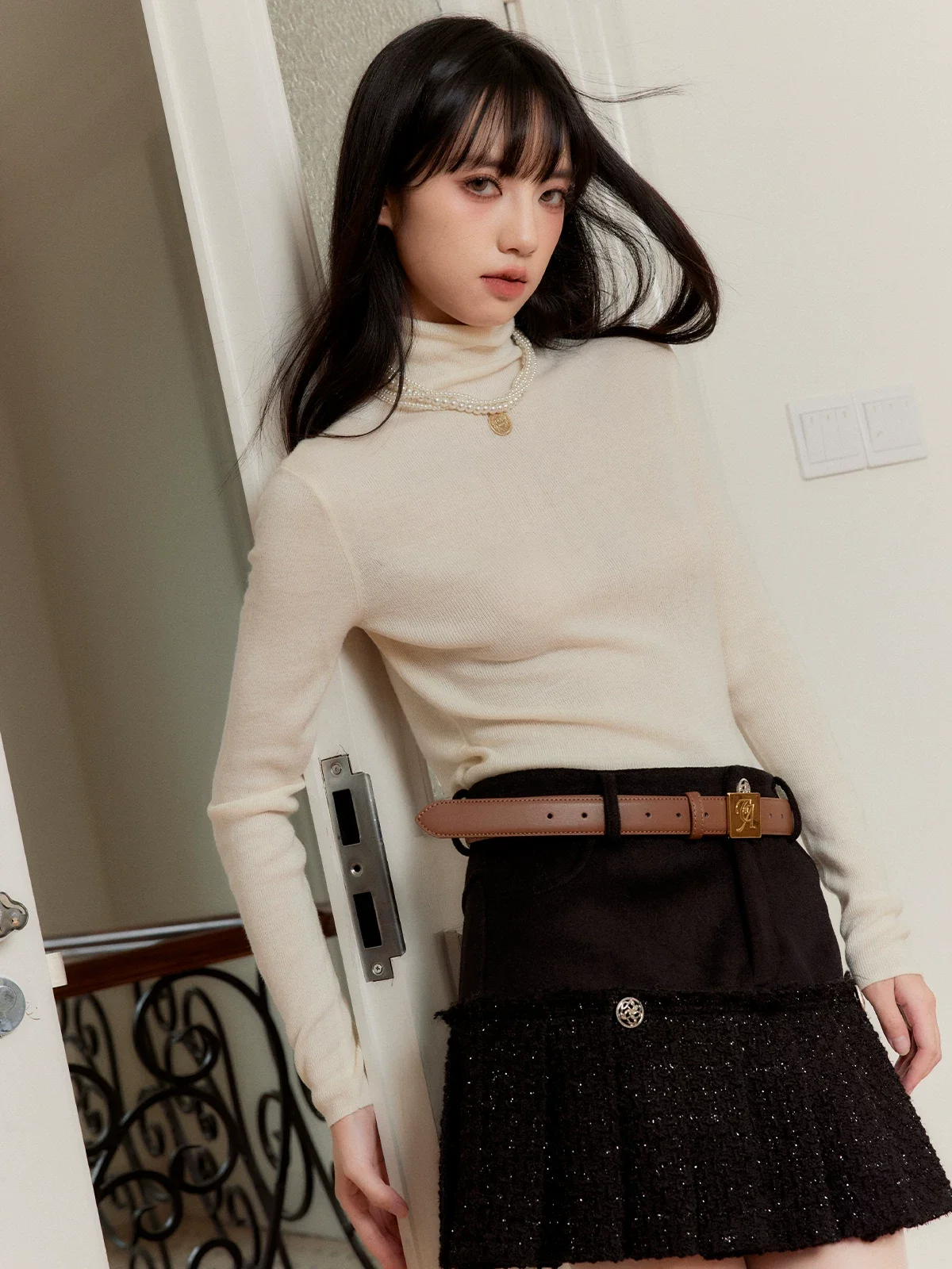 ソフトレイヤー ハイネックトップス 商品写真 4