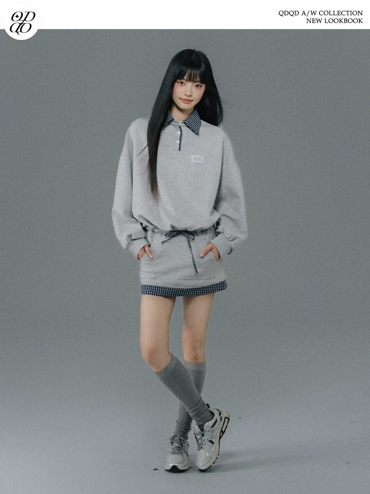 シャツカラー スウェットワンピース 商品写真 2