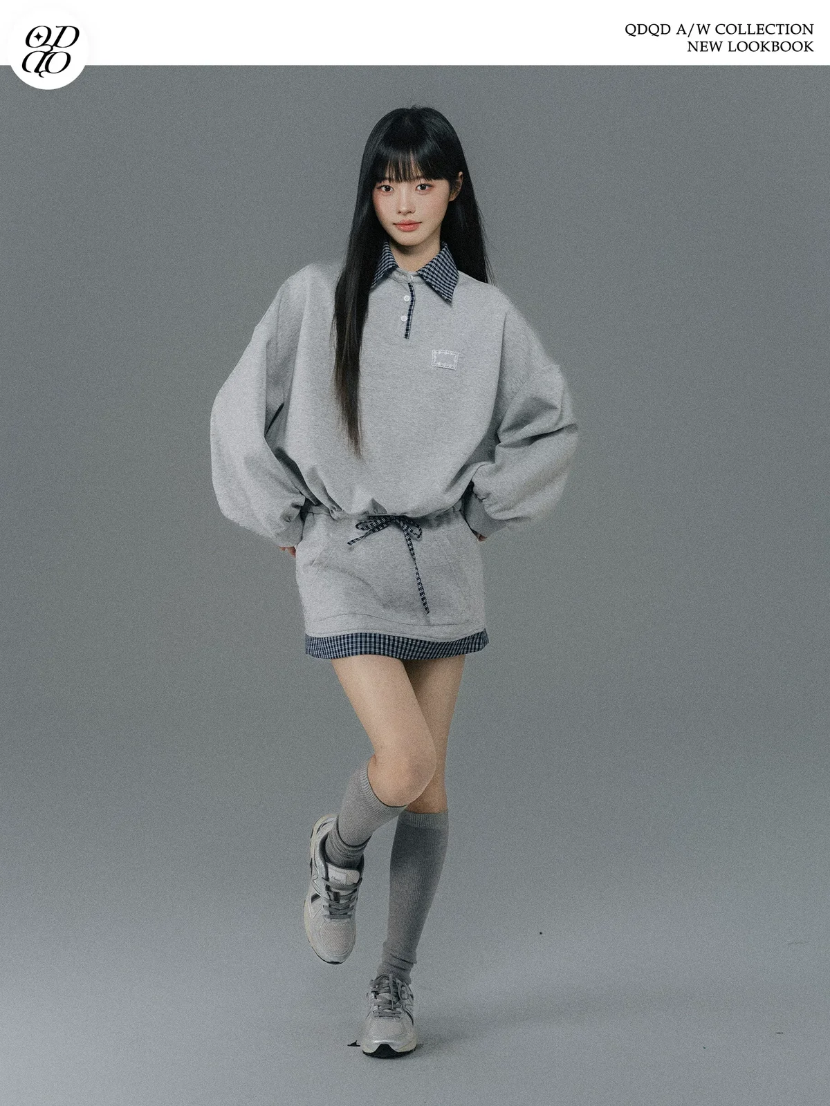 シャツカラー スウェットワンピース 商品写真 4