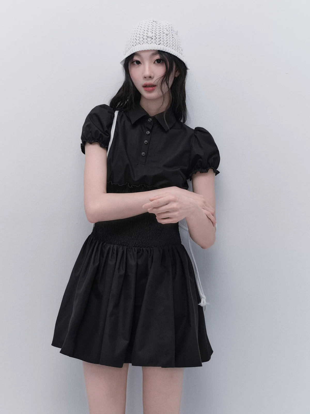 プレッピーブラック パフワンピース 商品写真 2