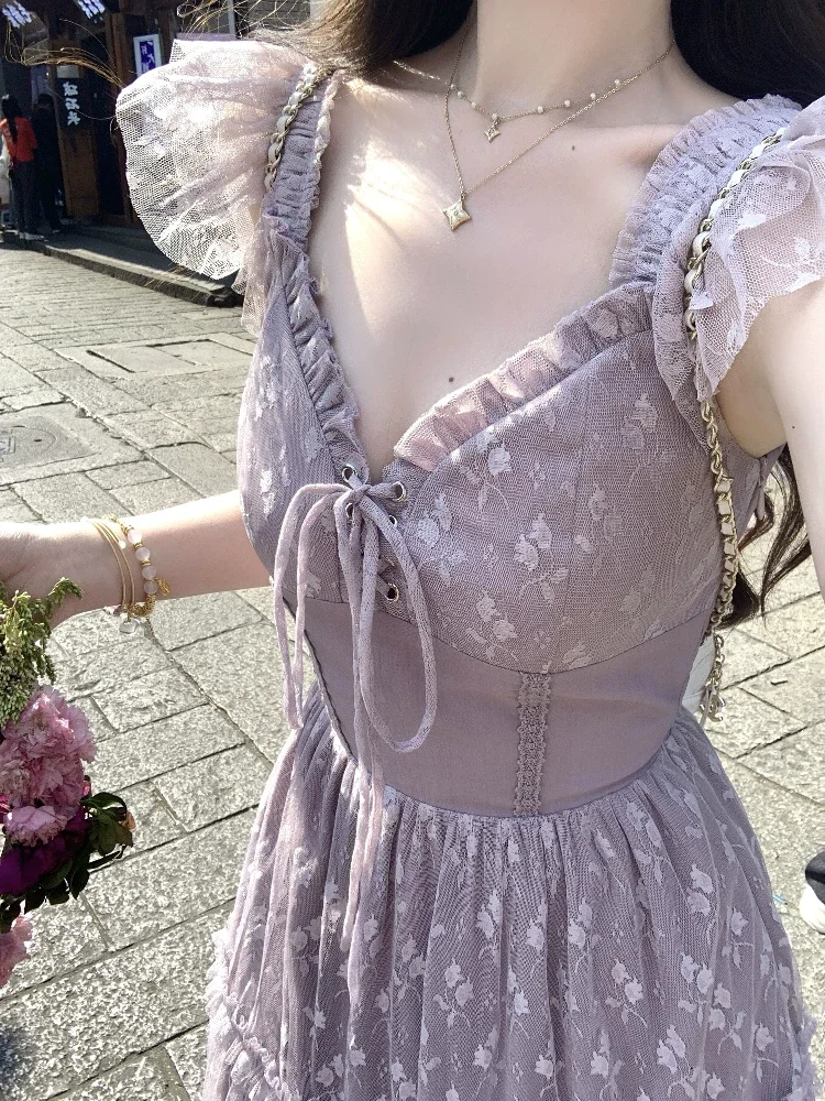 パープルヴェール レースドレス 商品写真 4