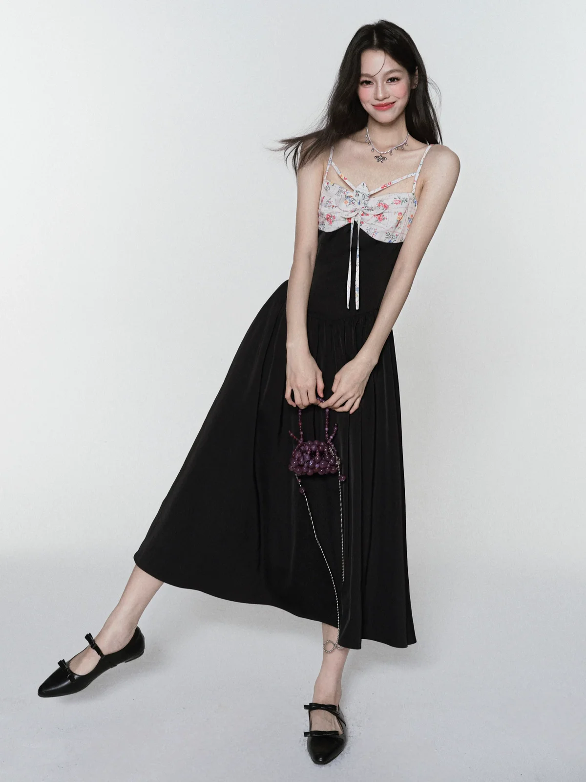 サマーノクターン サテンワンピース 商品写真 4