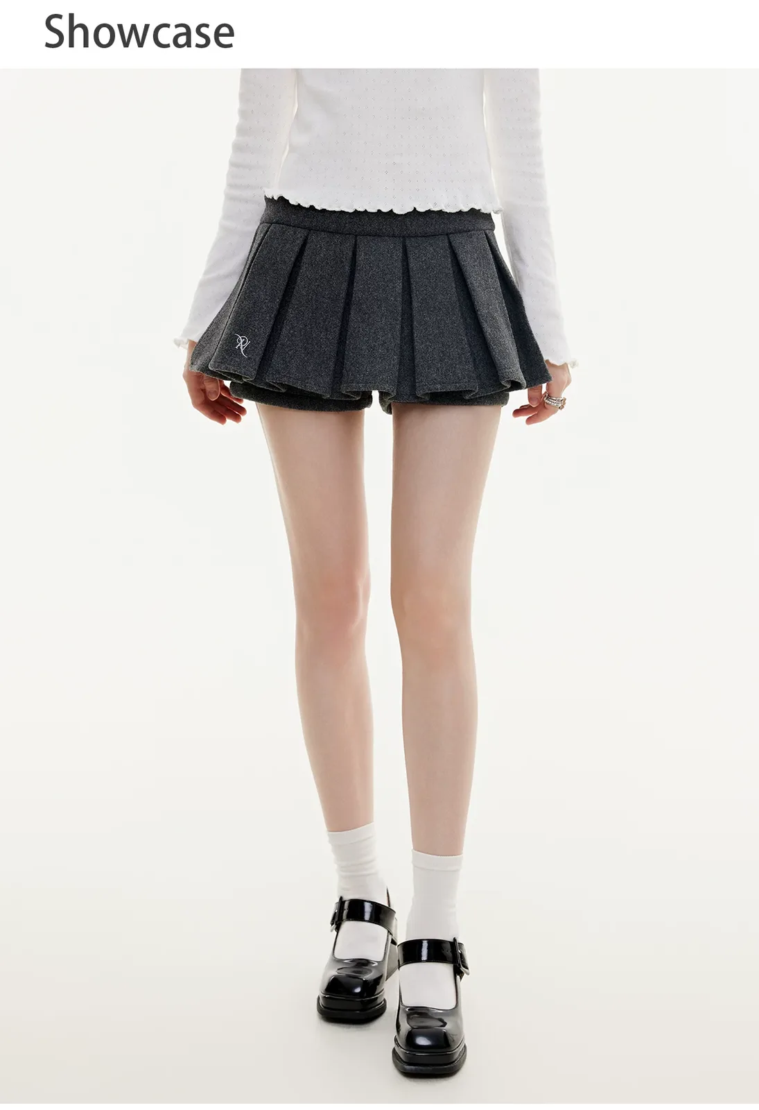 グラファイト プリーツキュロット 商品写真 6