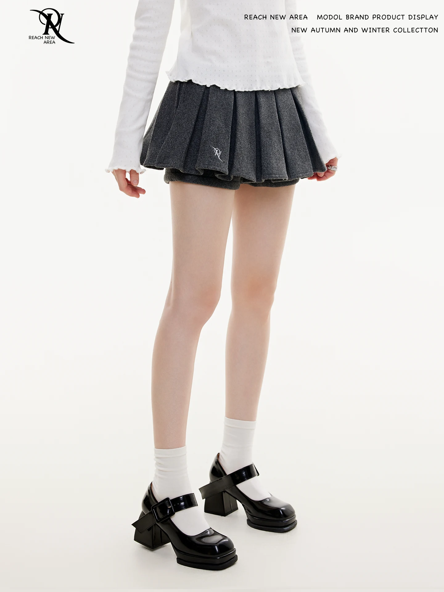 グラファイト プリーツキュロット 商品写真 2