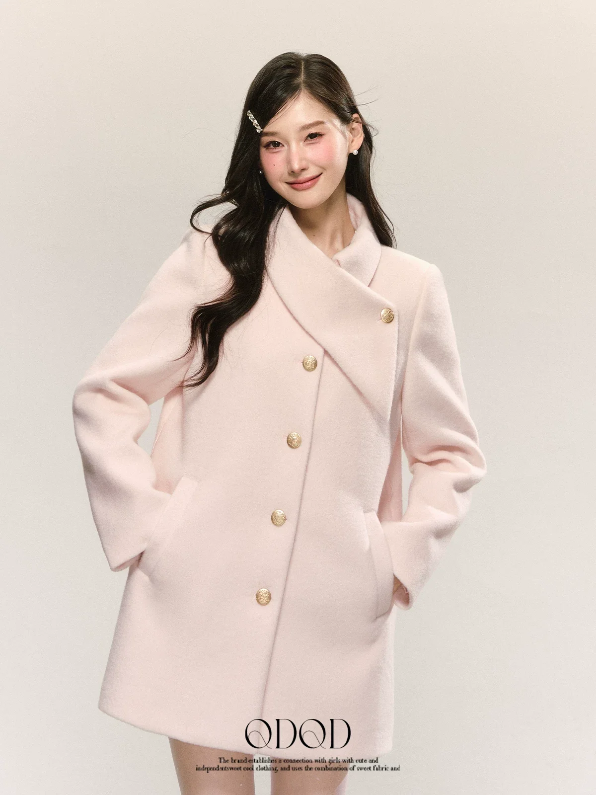 ピンクアシメ コート 商品写真 4