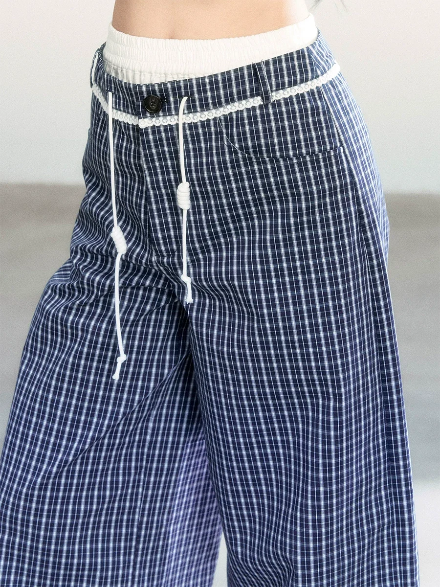 ブルーラテ チェックワイドパンツ 商品写真 1