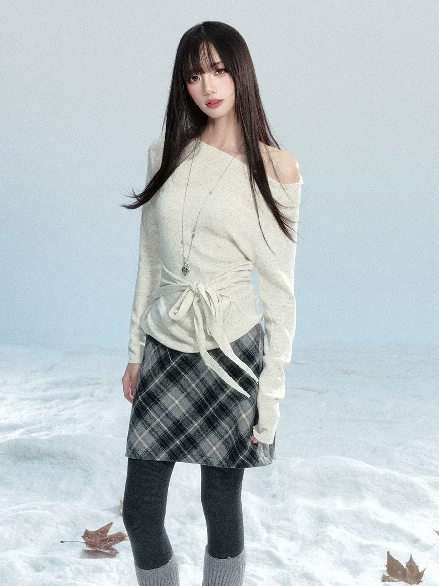 バイカラーチェック ミニスカート 商品写真 1