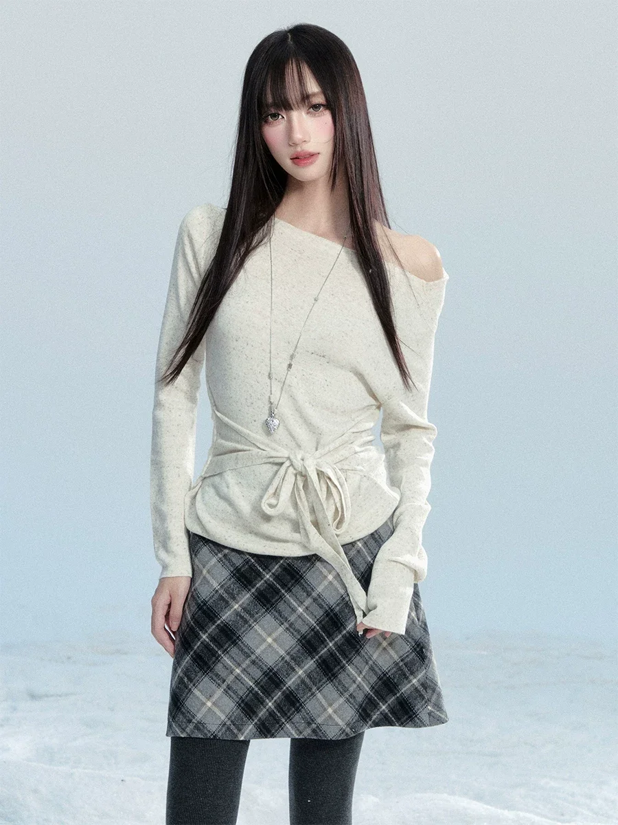 リボンラップ オフショルニット 商品写真 3