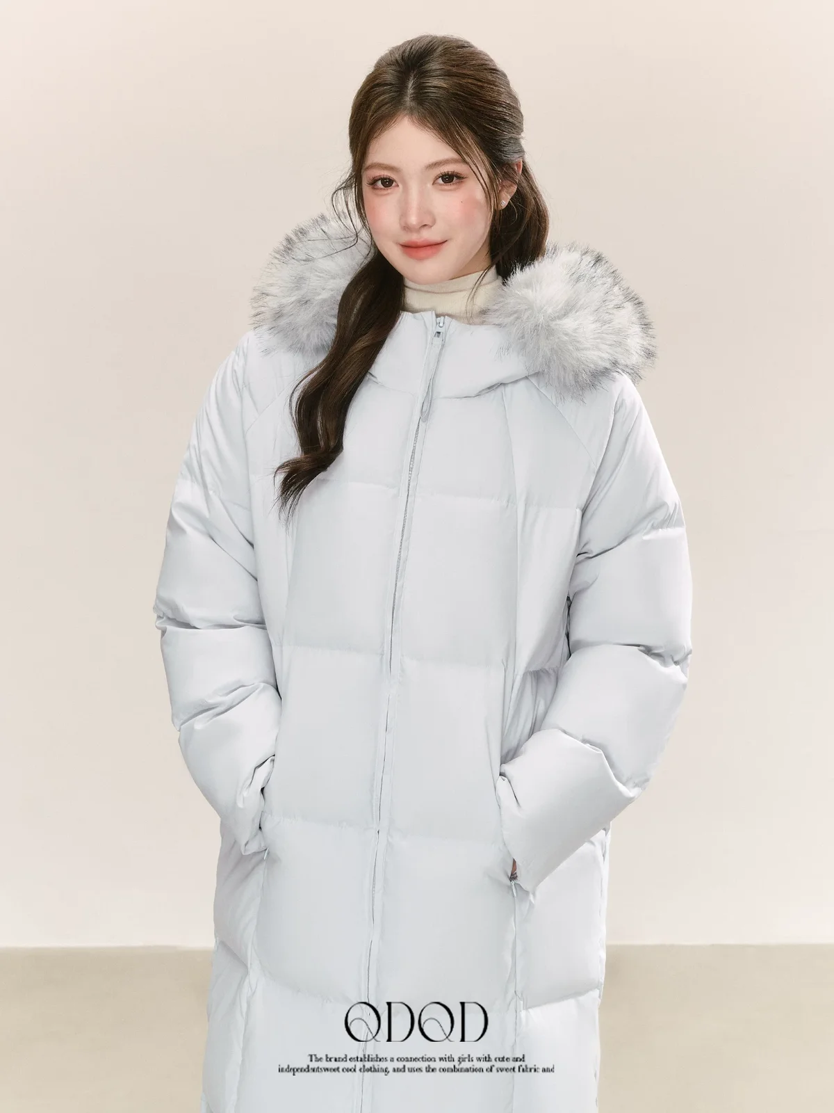 ファーフード ロングコート 商品写真 4