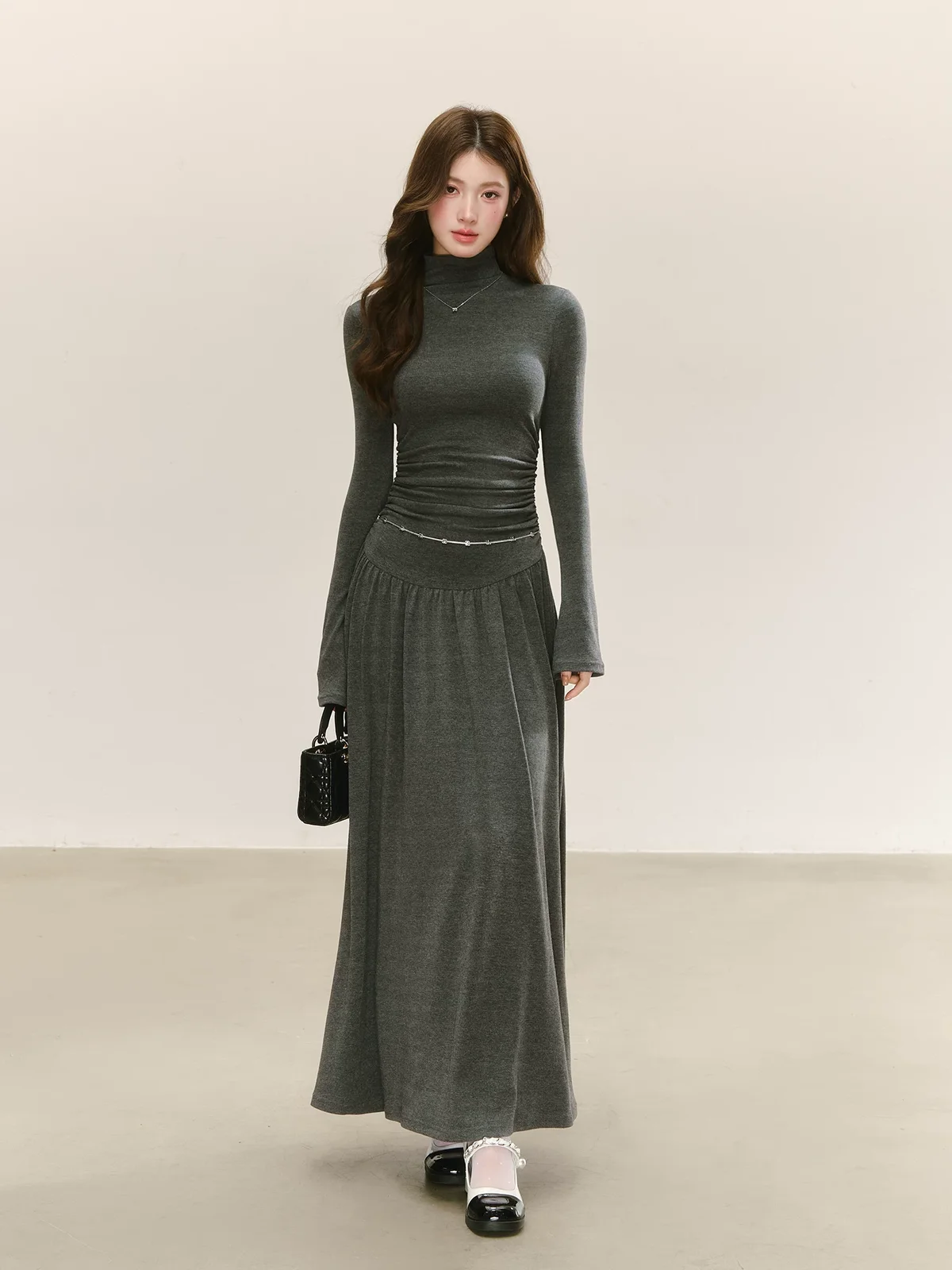 ギャザーニット ドレス 商品写真 1