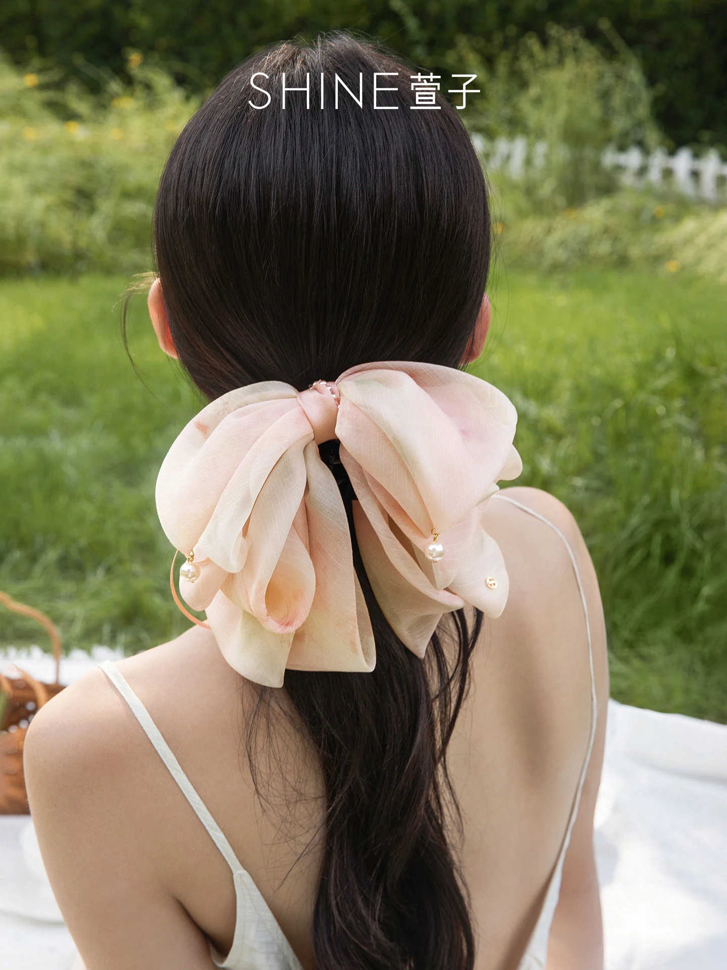 ペタルピンク リボンヘアクリップ 商品写真 2