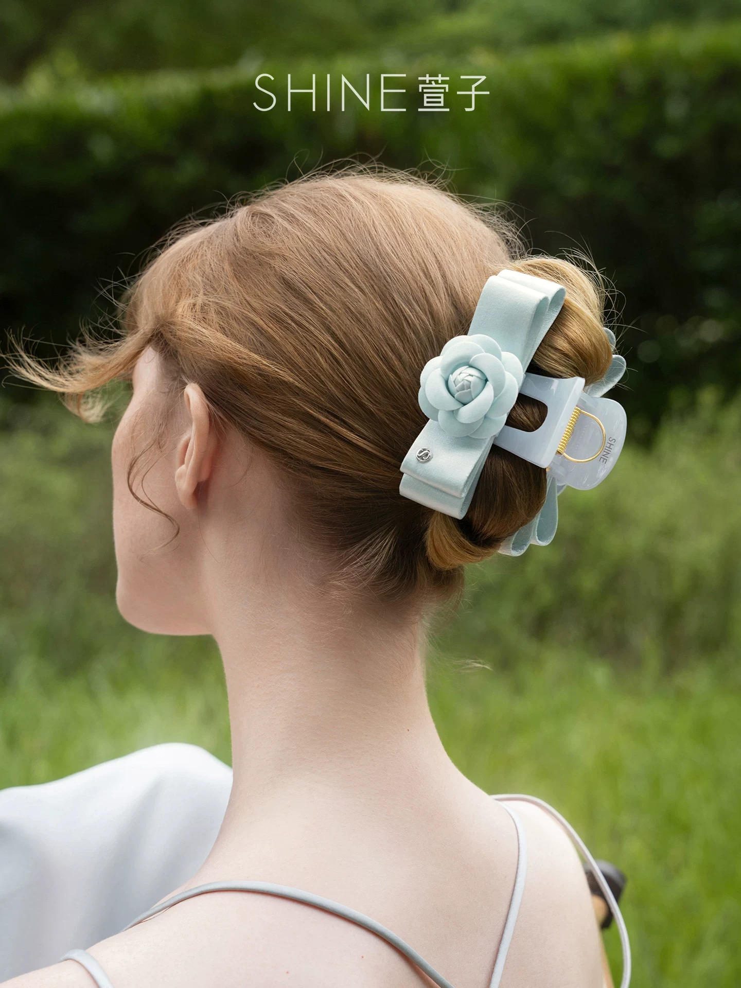 カメリアリボン ヘアクリップ 商品写真 1