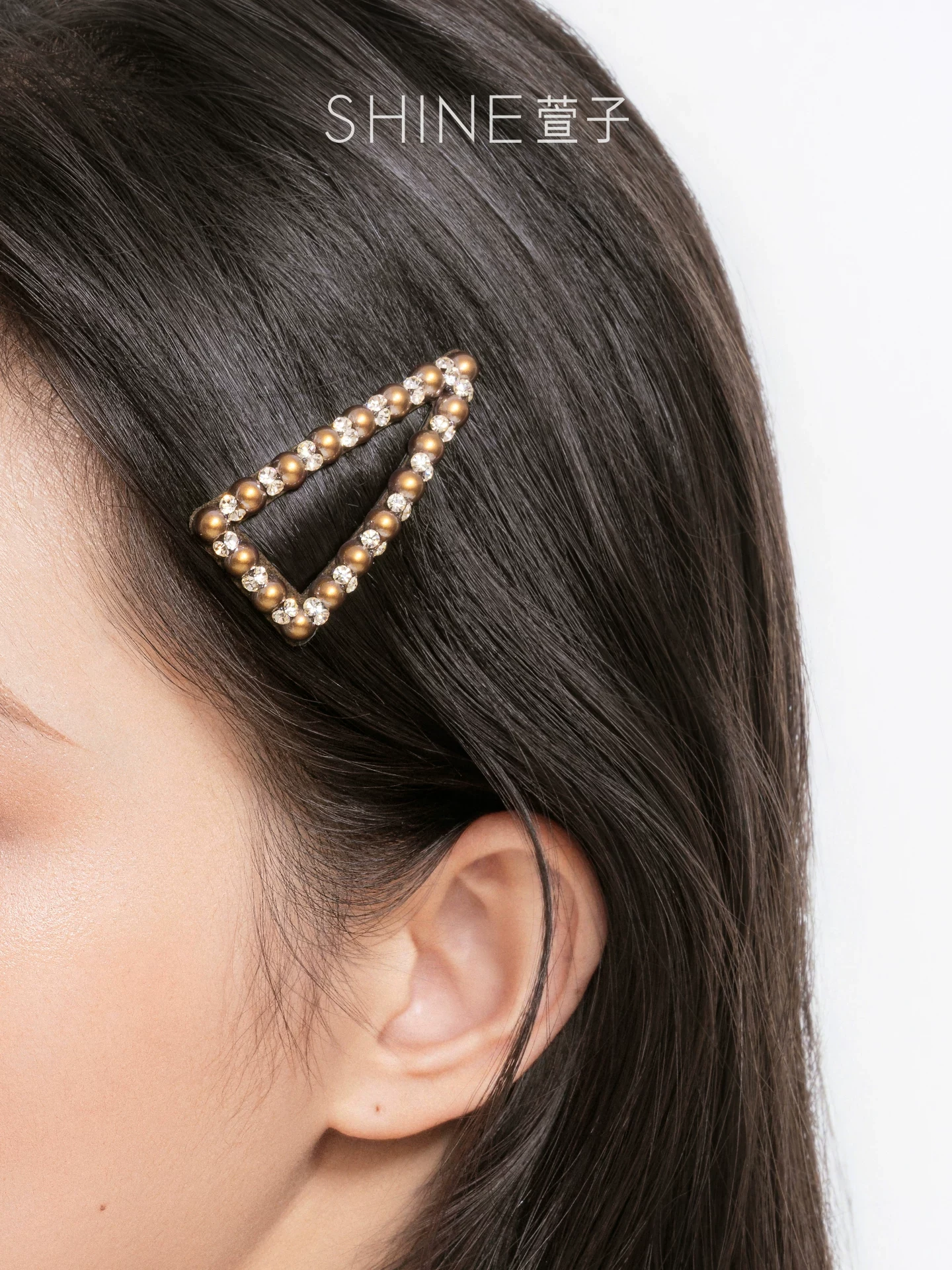 ブラウンパール ヘアクリップ 商品写真 1