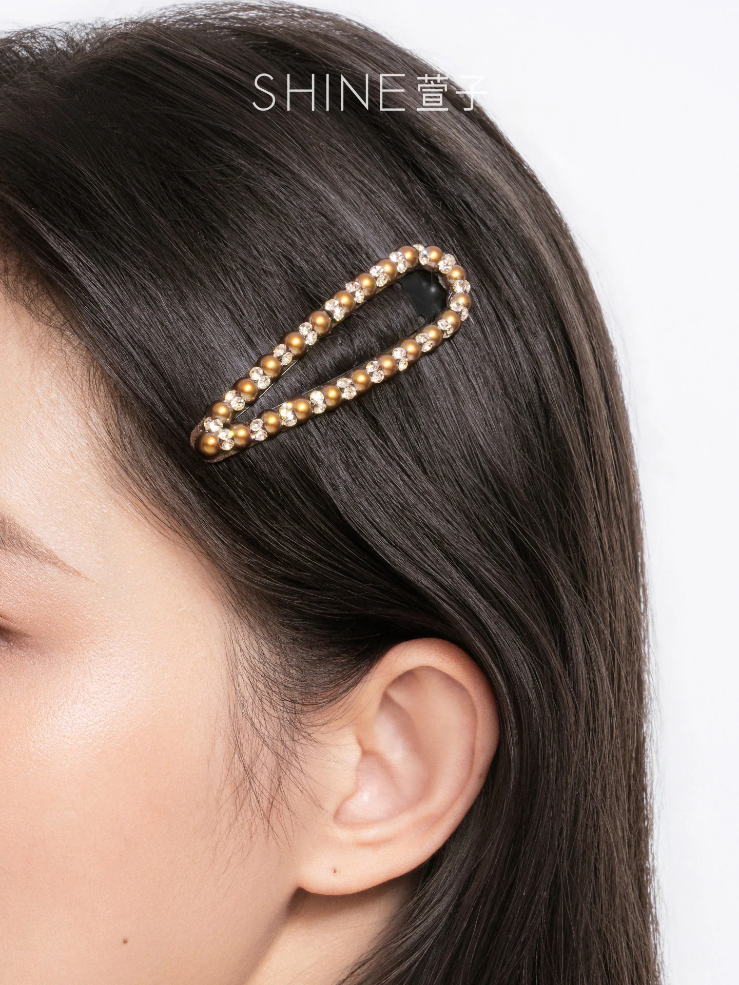 ブラウンパール ヘアクリップ 商品写真 2