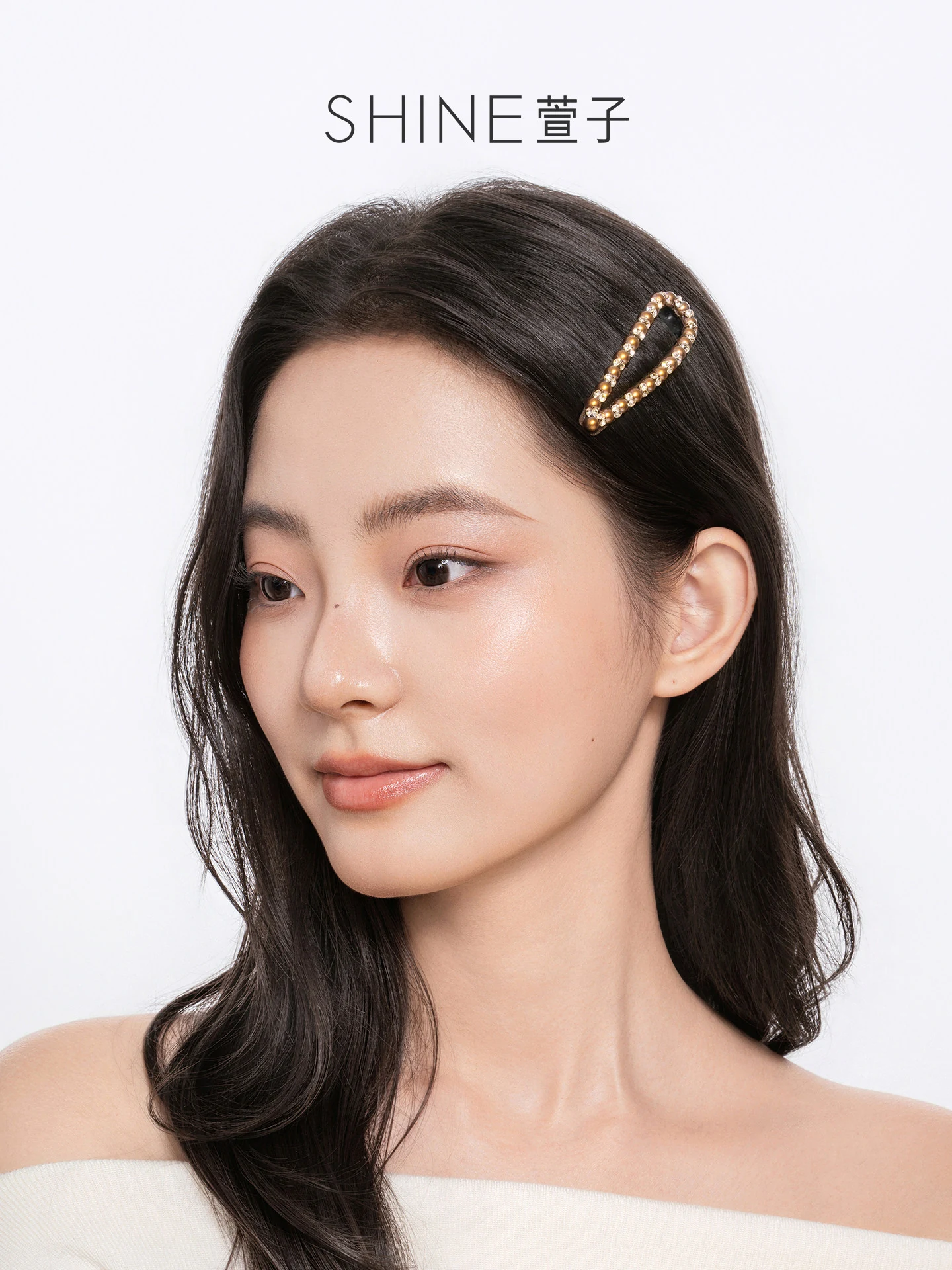 ブラウンパール ヘアクリップ 商品写真 3