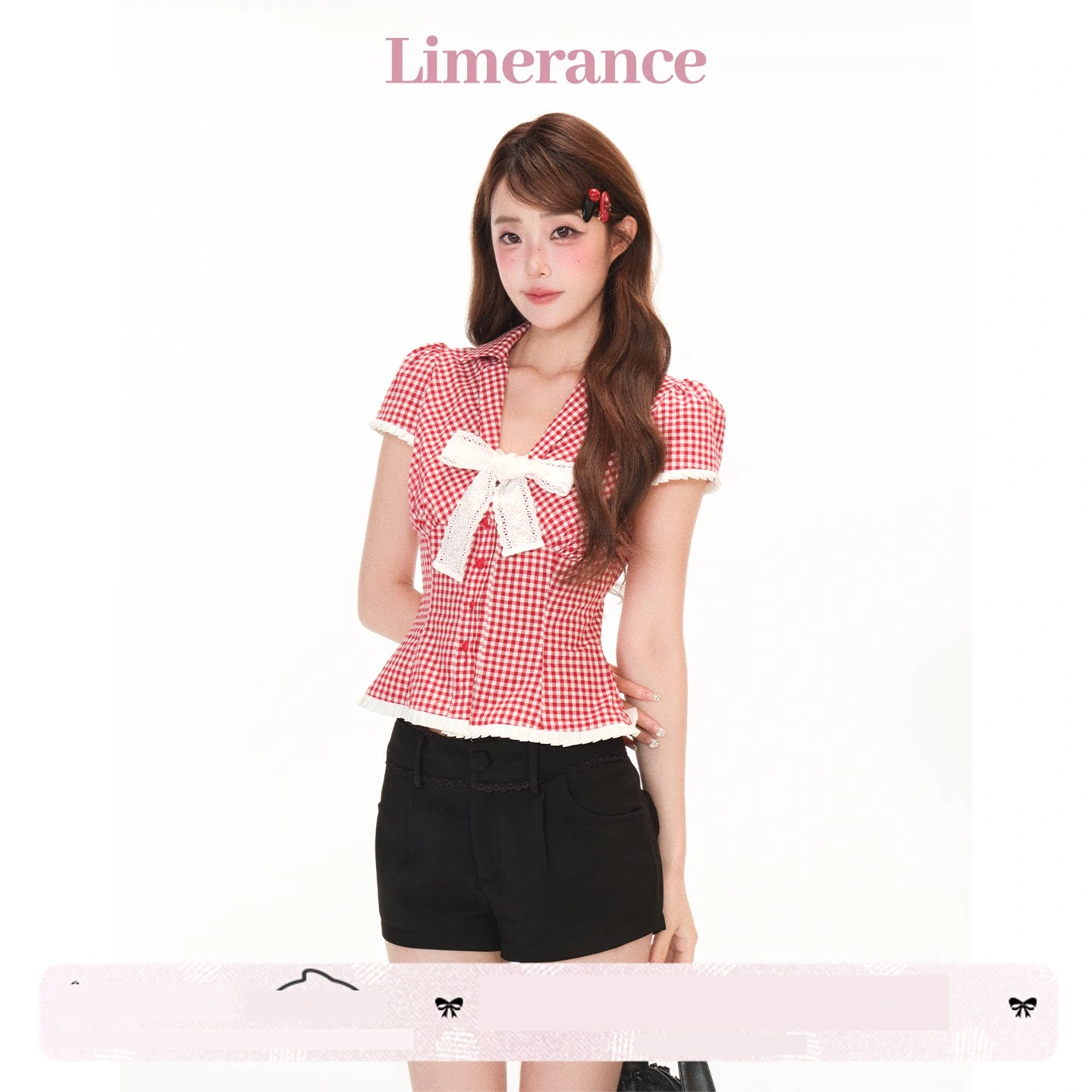 Limerance チェック 半袖 シャツ・ブラウス