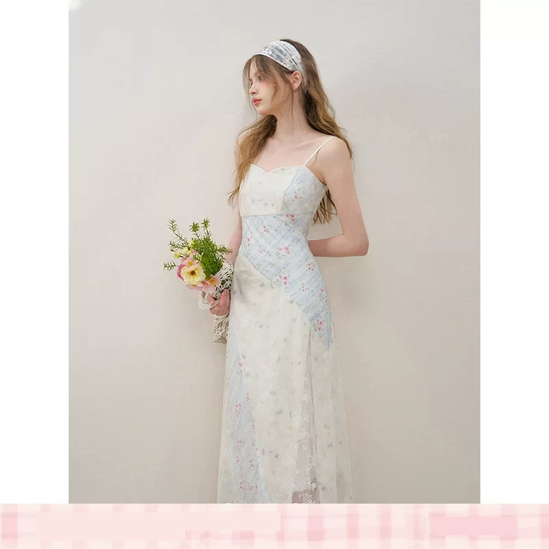 KROCHE レース Vネック フラワー ワンピース KR9001