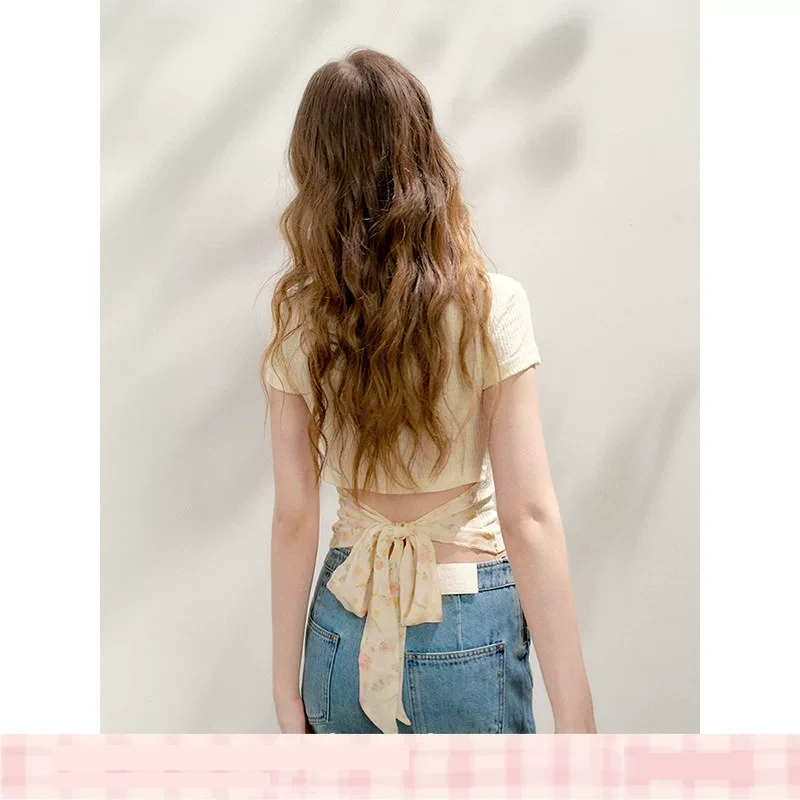 KROCHE フラワー 半袖 Tシャツ KEC1008