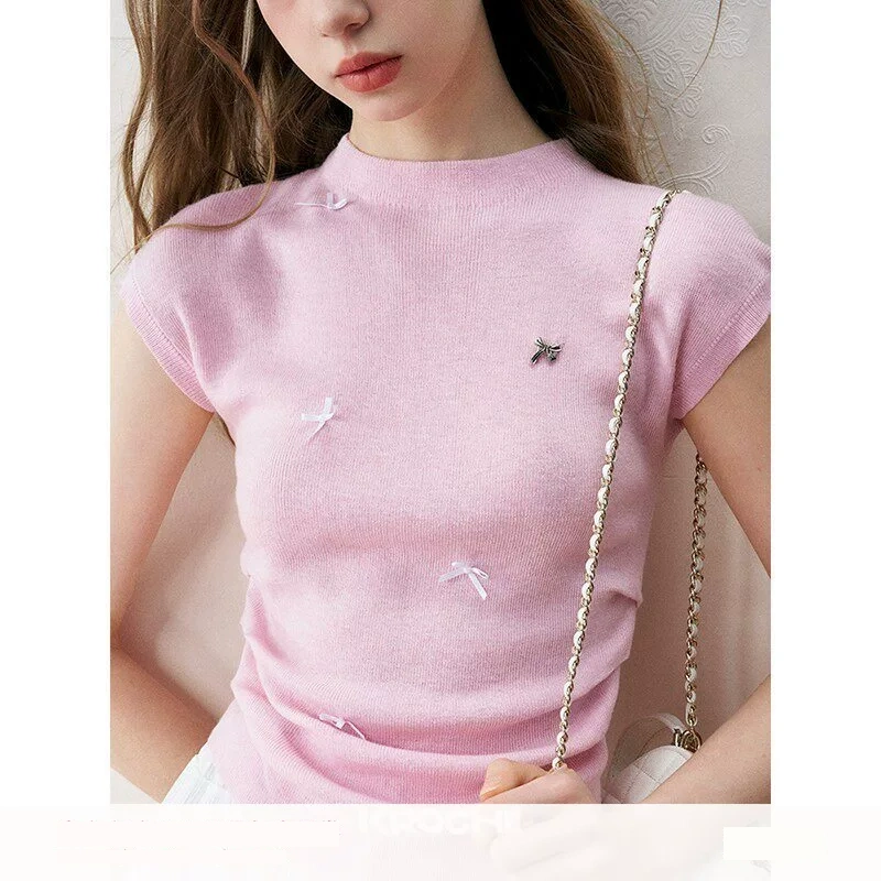 KROCHE リボン 半袖 Tシャツ KB4055