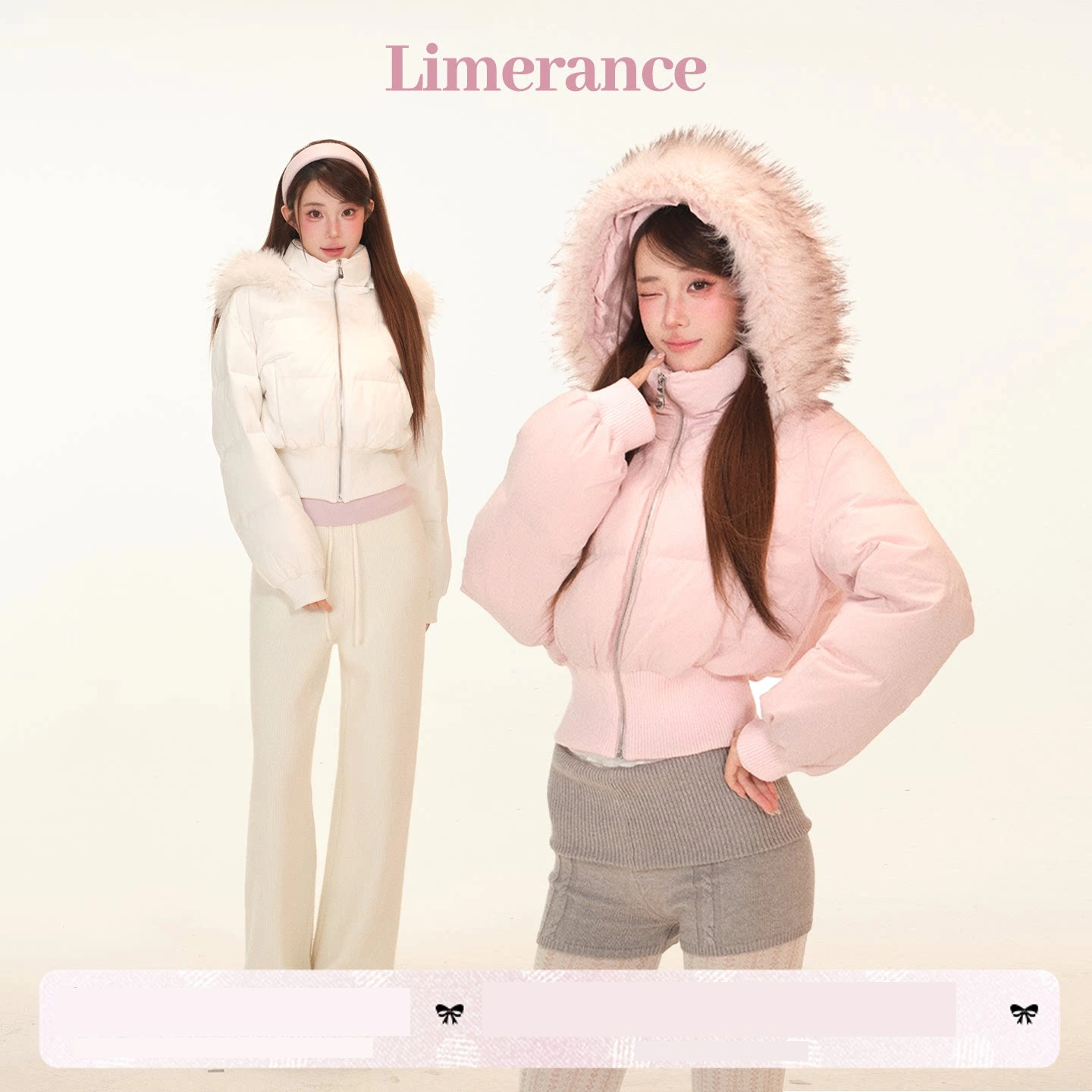 Limerance フード付き ダウンジャケット