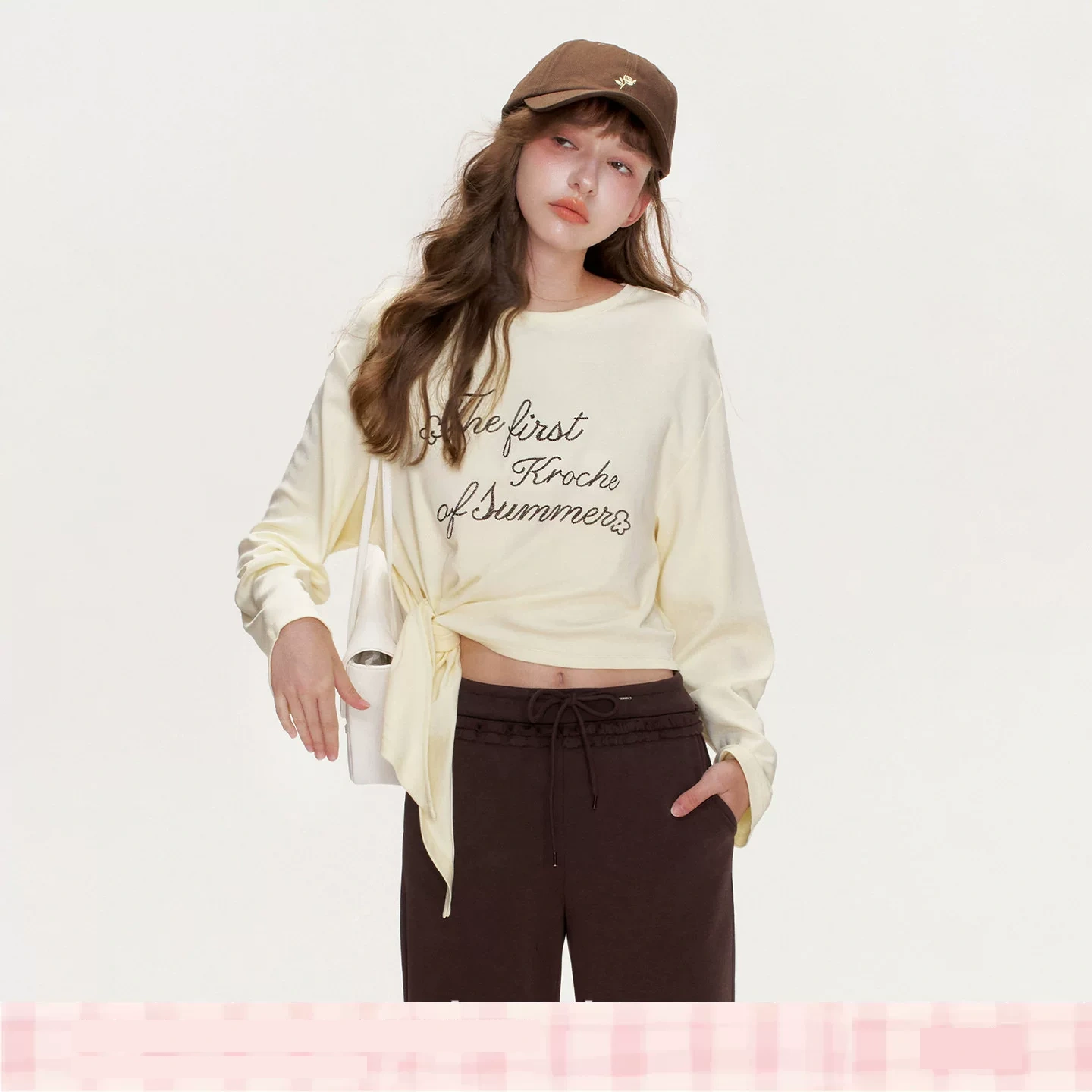 KROCHE 配色 長袖 Tシャツ KE1093