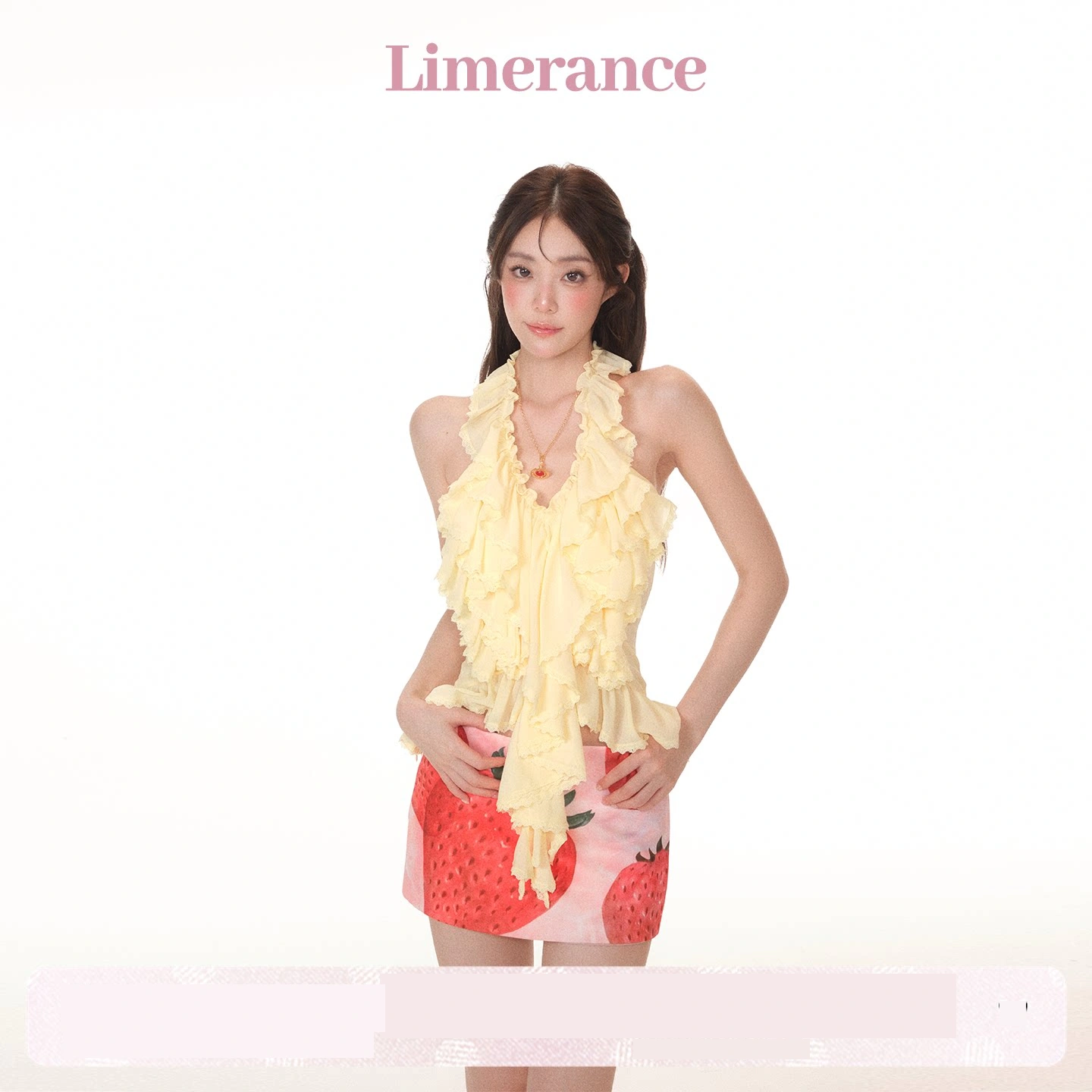 Limerance ホルターネック プリント セットアップ