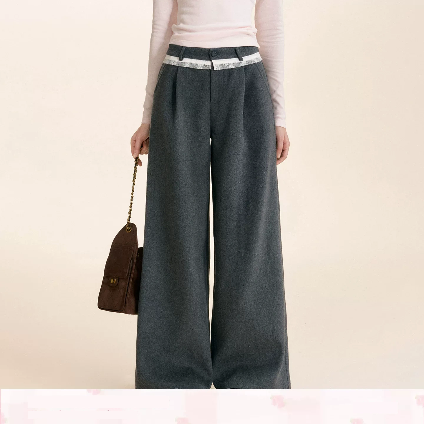 KROCHE レース ワイド パンツ KL7024