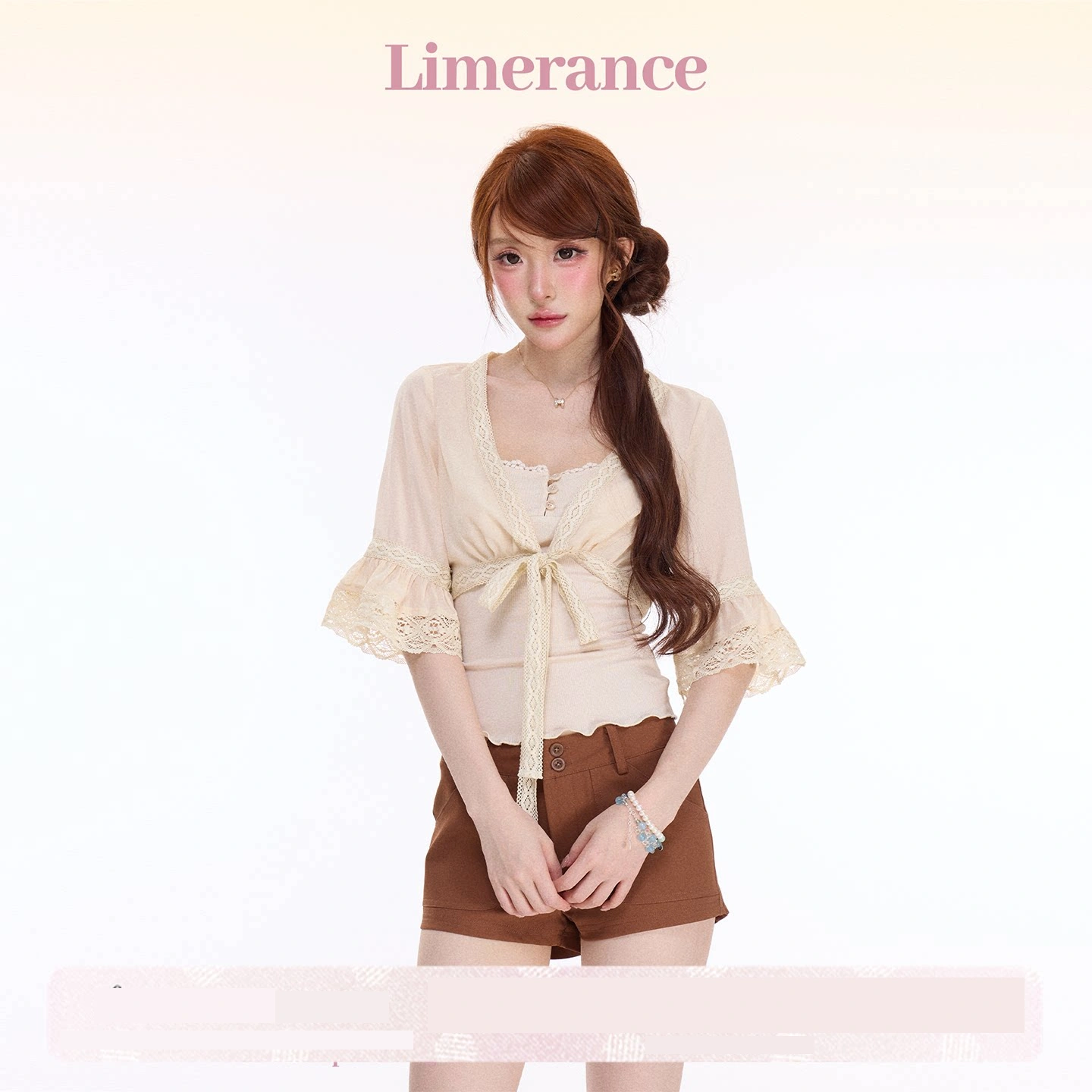 Limerance Vネック 配色 セットアップ