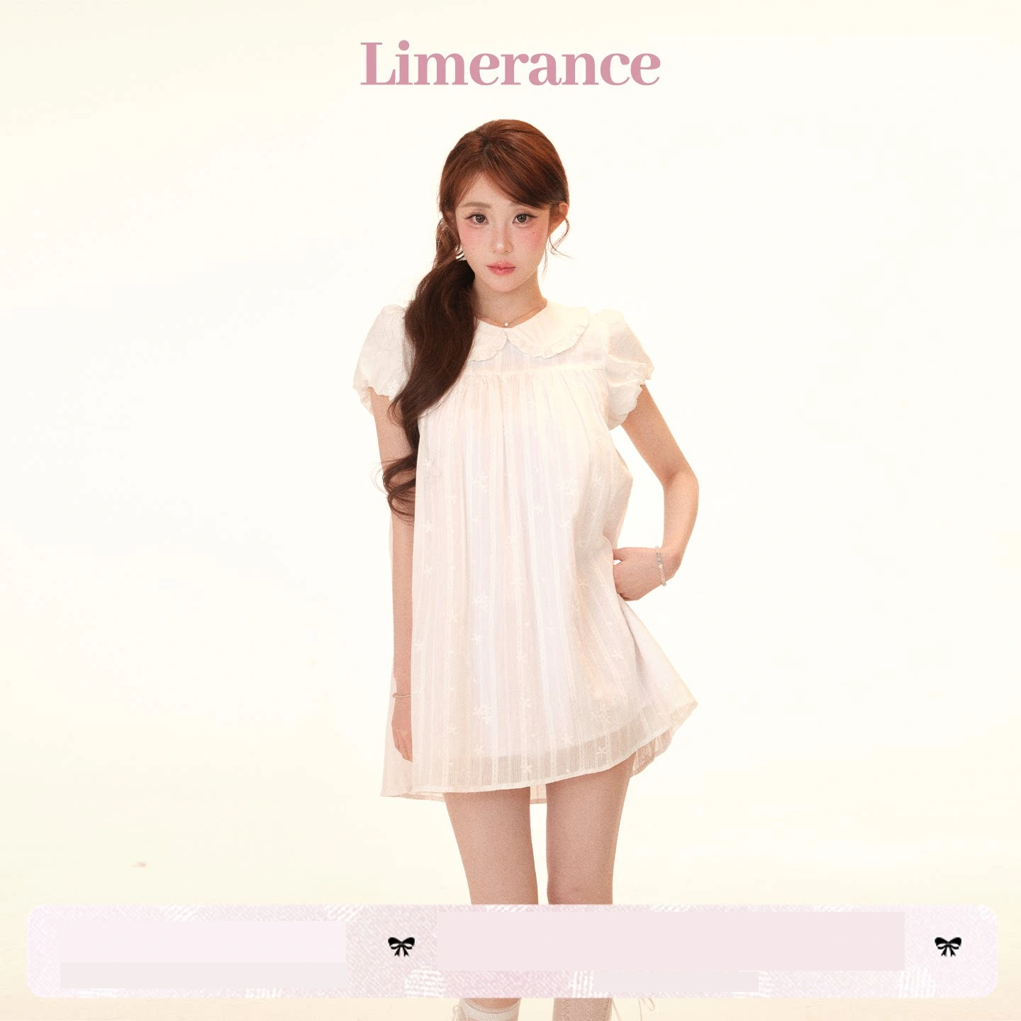 Limerance フリル 丸襟 ワンピース