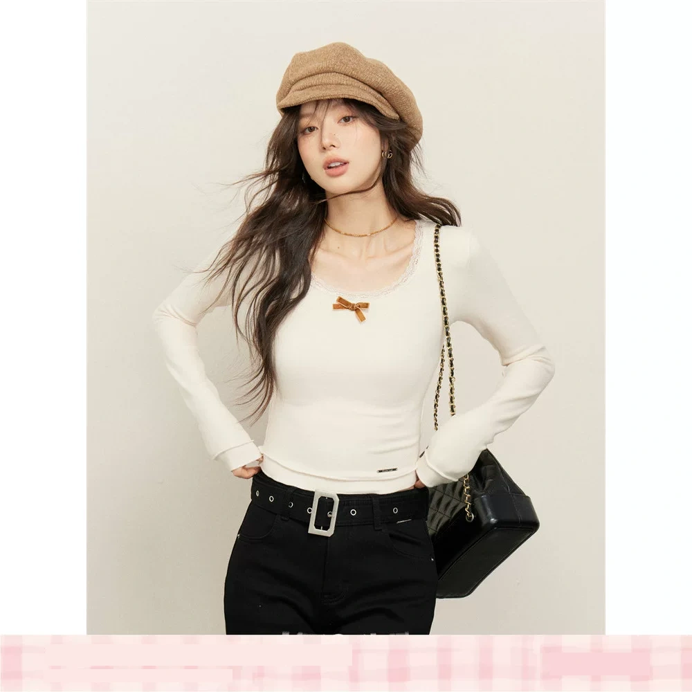 KROCHE リボン レース Tシャツ KB3352