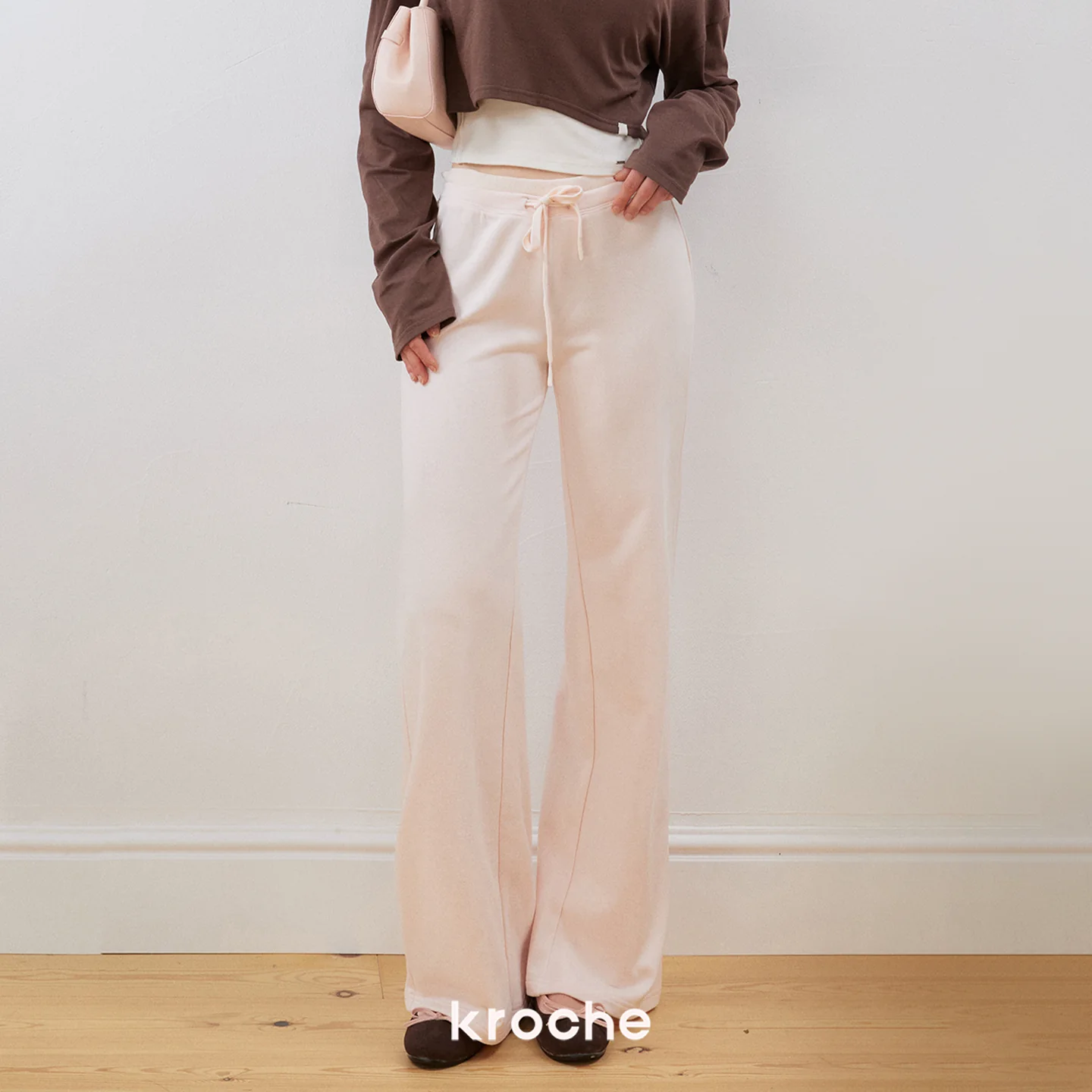 KROCHE 透かし編み ストレート パンツ KPK3100