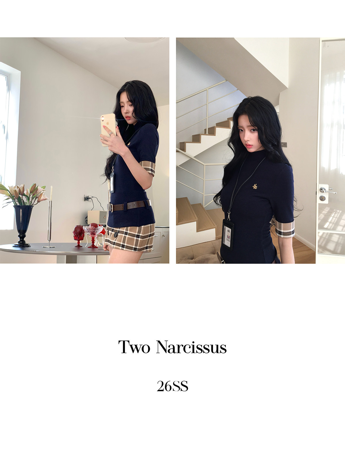 Two Narcissus ニットトップス・ミニスカート