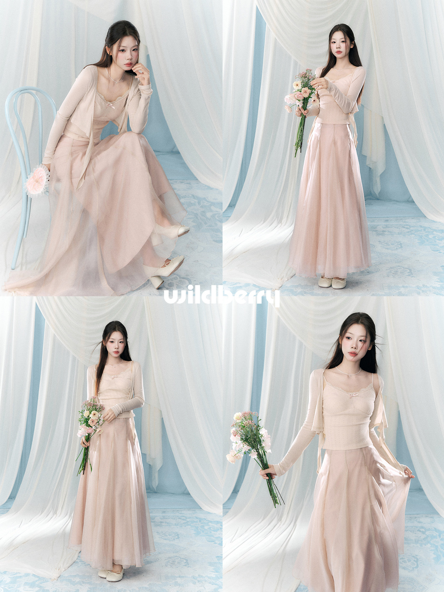 Wildberry ピンク ニットトップス・スカート