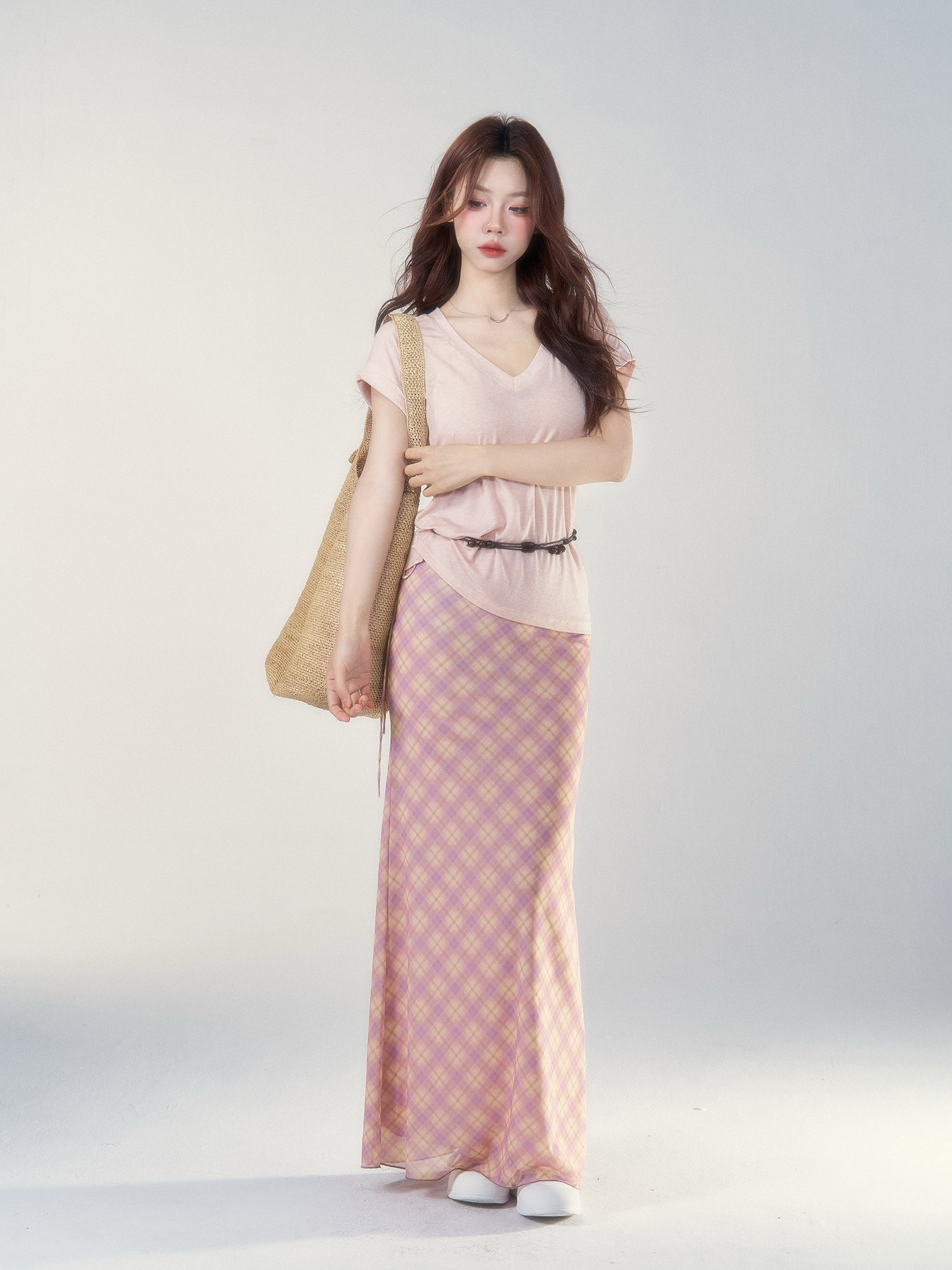 Wildberry チェックロングスカート