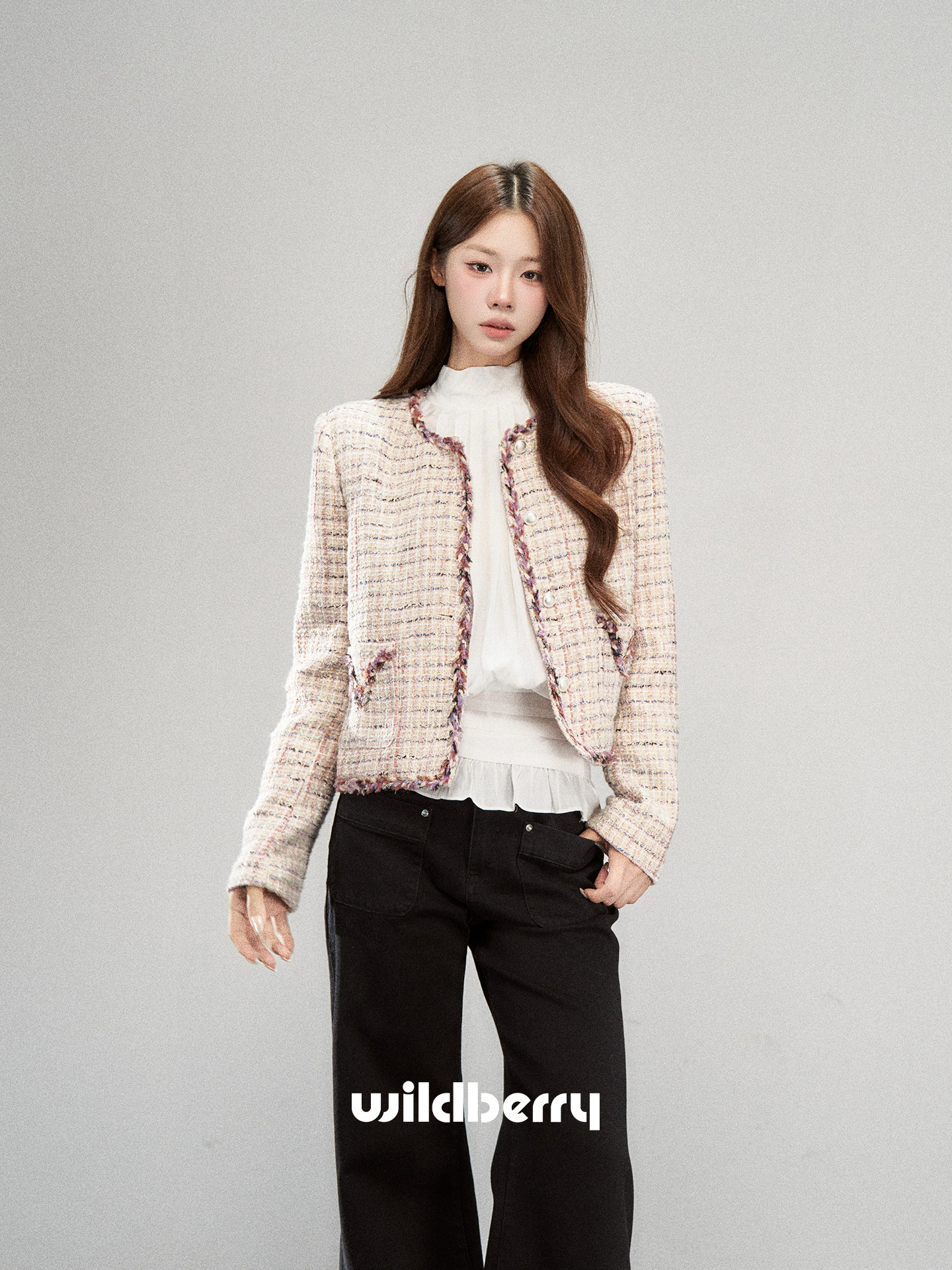 Wildberry ツイード風ショートジャケット・トップス