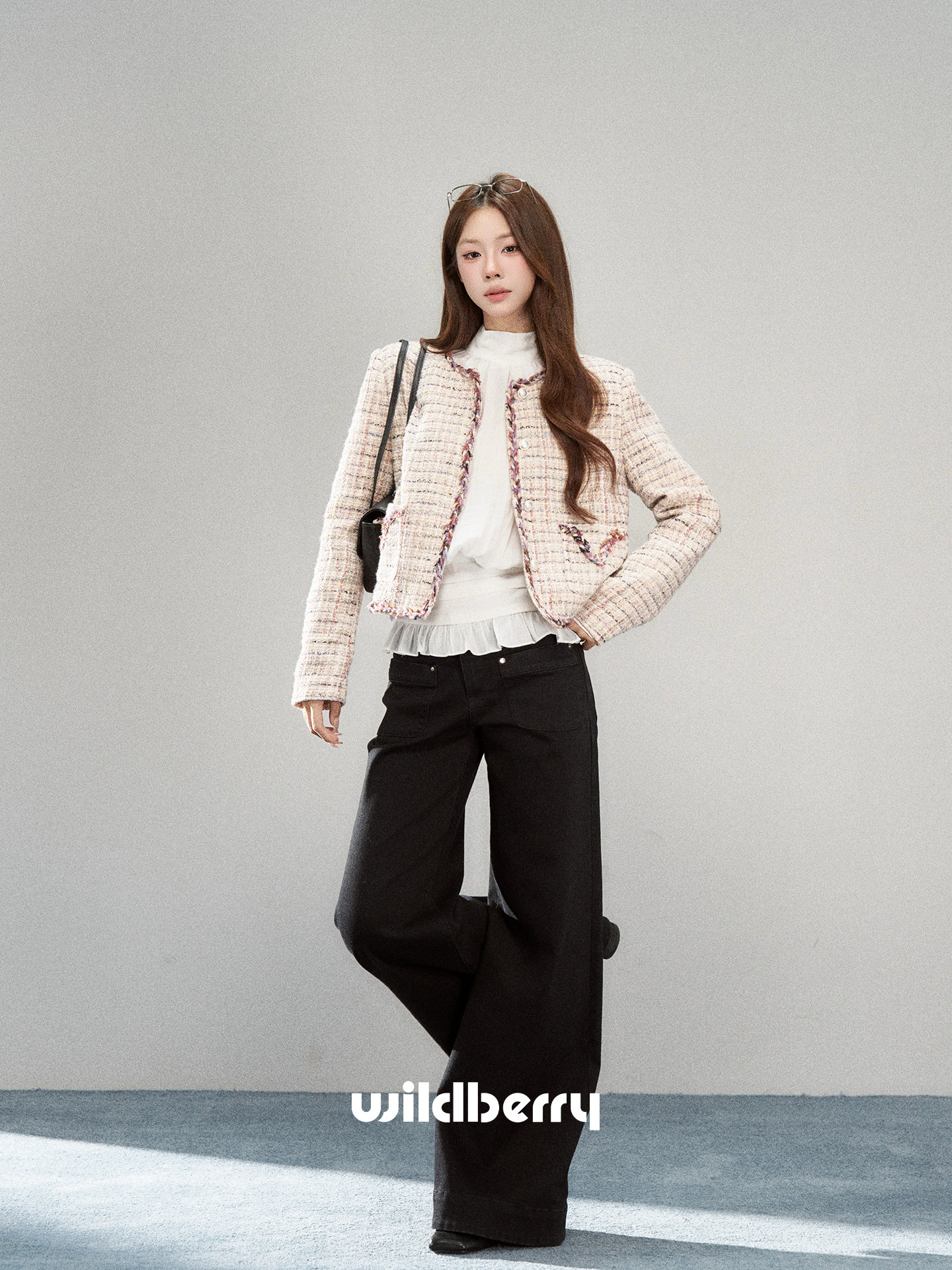 Wildberry ツイード風ショートジャケット・トップス