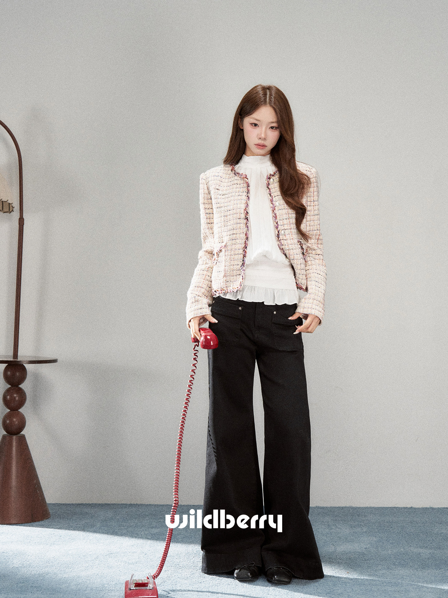 Wildberry ツイード風ショートジャケット・トップス