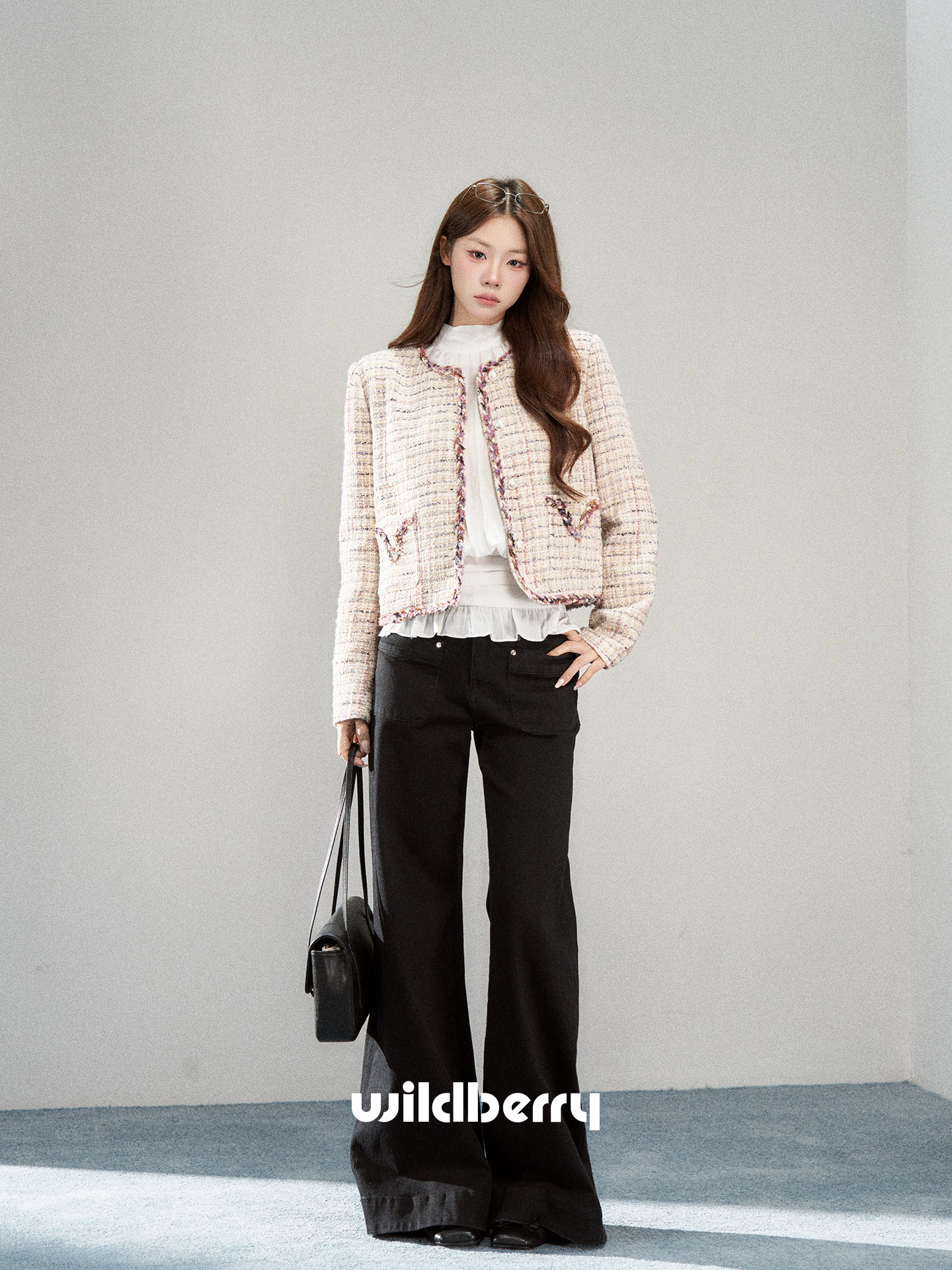 Wildberry ツイード風ショートジャケット・トップス